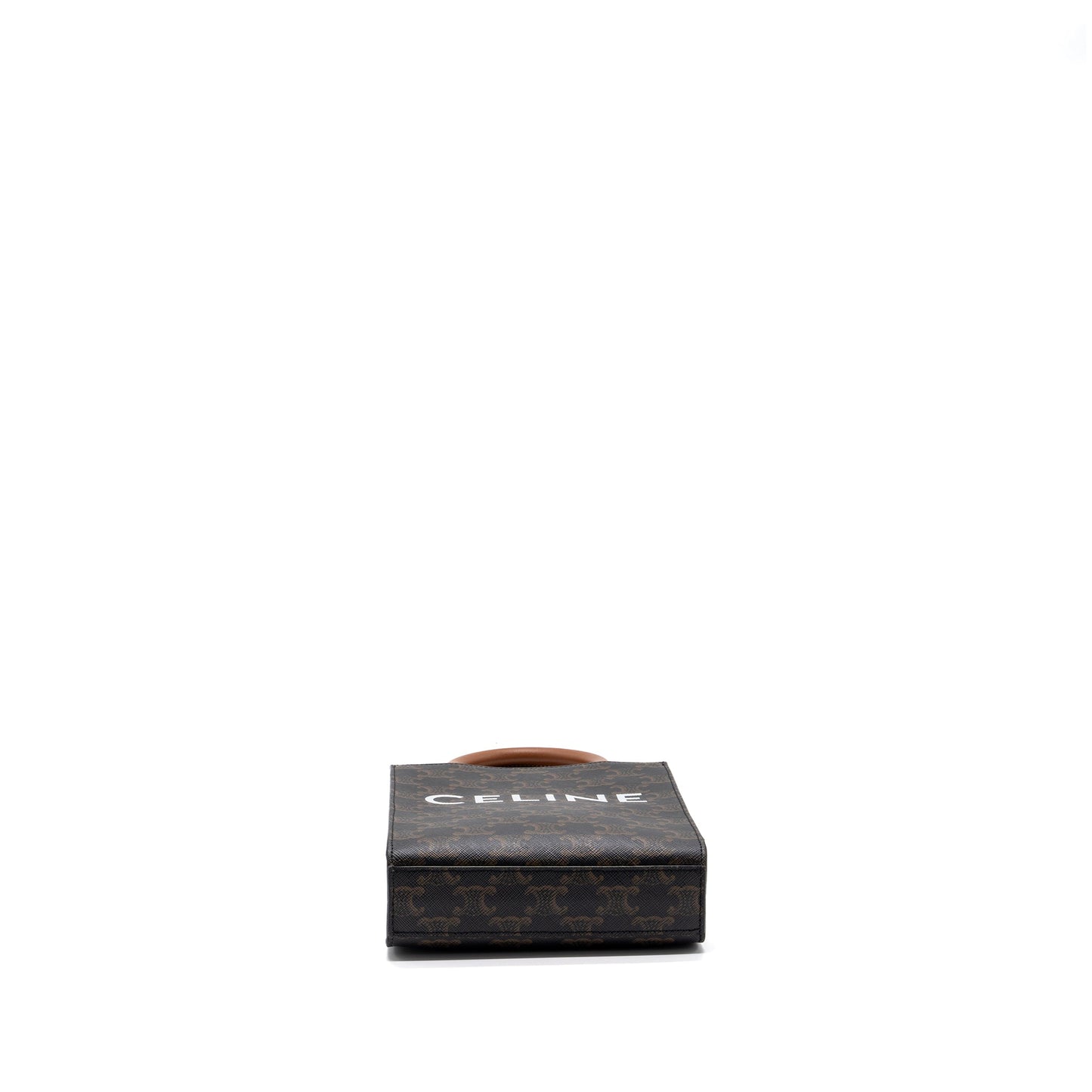Celine Mini Vertical Cabas Triomphe Canvas Brown