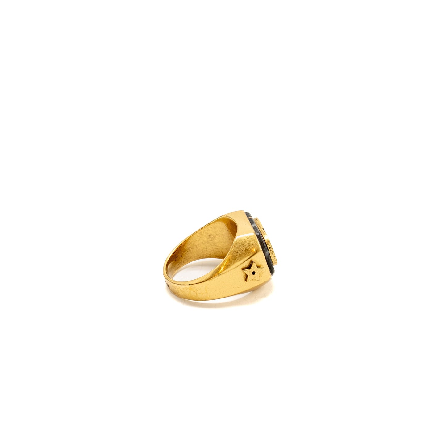 Size M and Star Ring Gold Tone