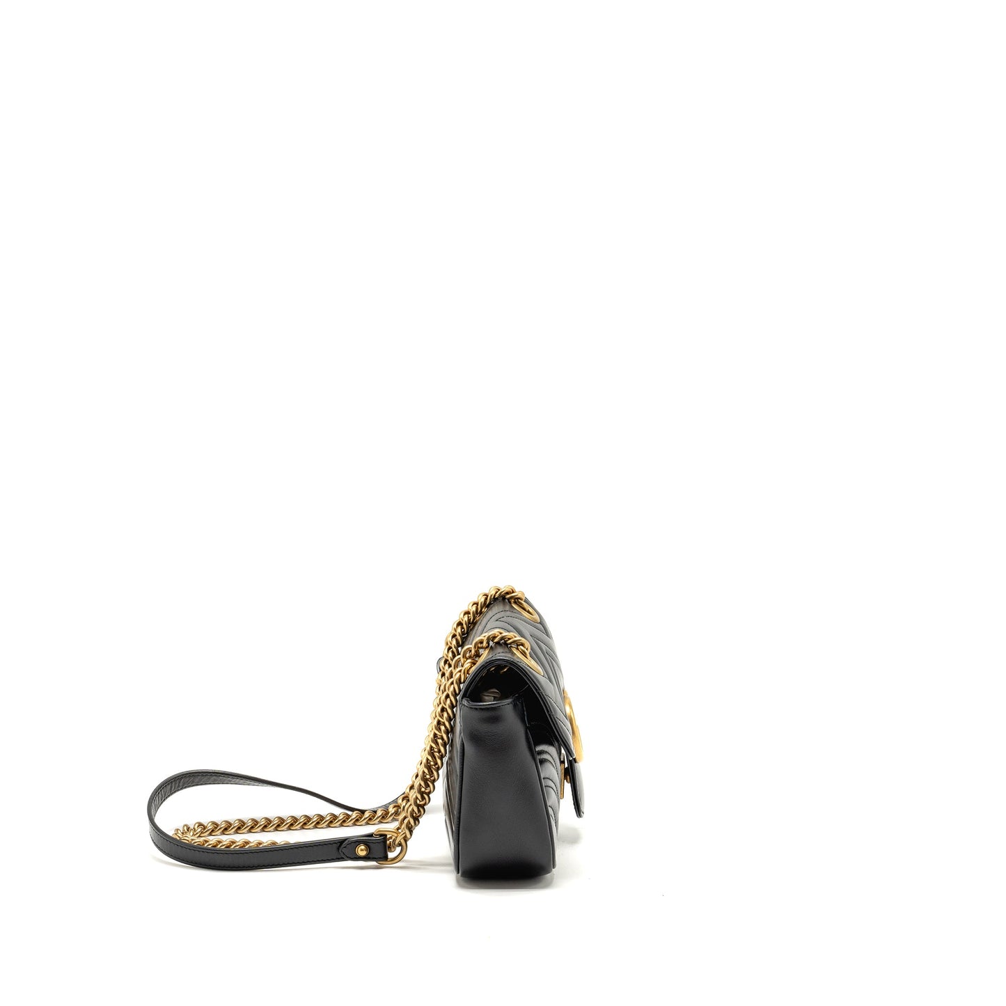 GUCCI Small Marmont Mini Purse Calfskin Black