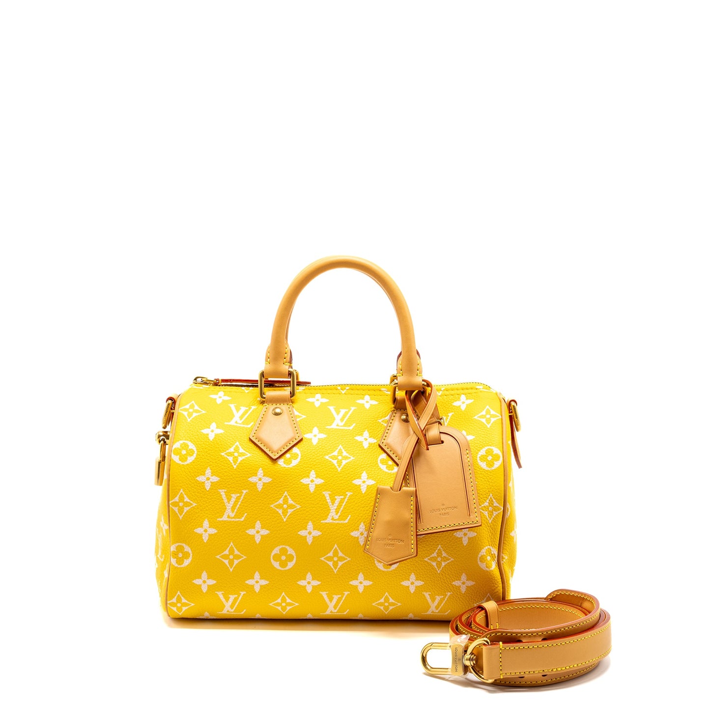 LOUIS VUITTON Speedy P9 BandouliÃ¨re 25 Monogram Soft Calfskin Jaune Mat
