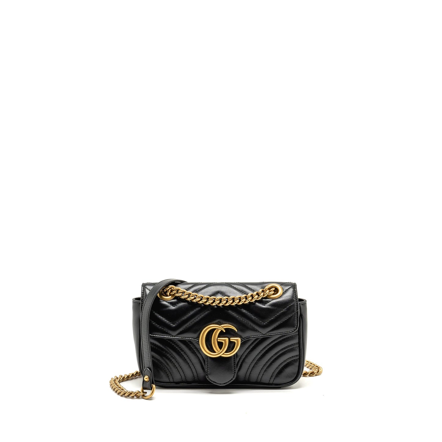 GUCCI Small Marmont Mini Purse Calfskin Black