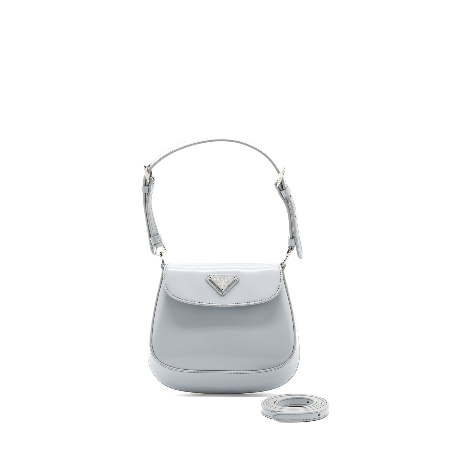 Prada Cleo Mini Purse Brushed Leather Cornflower blue