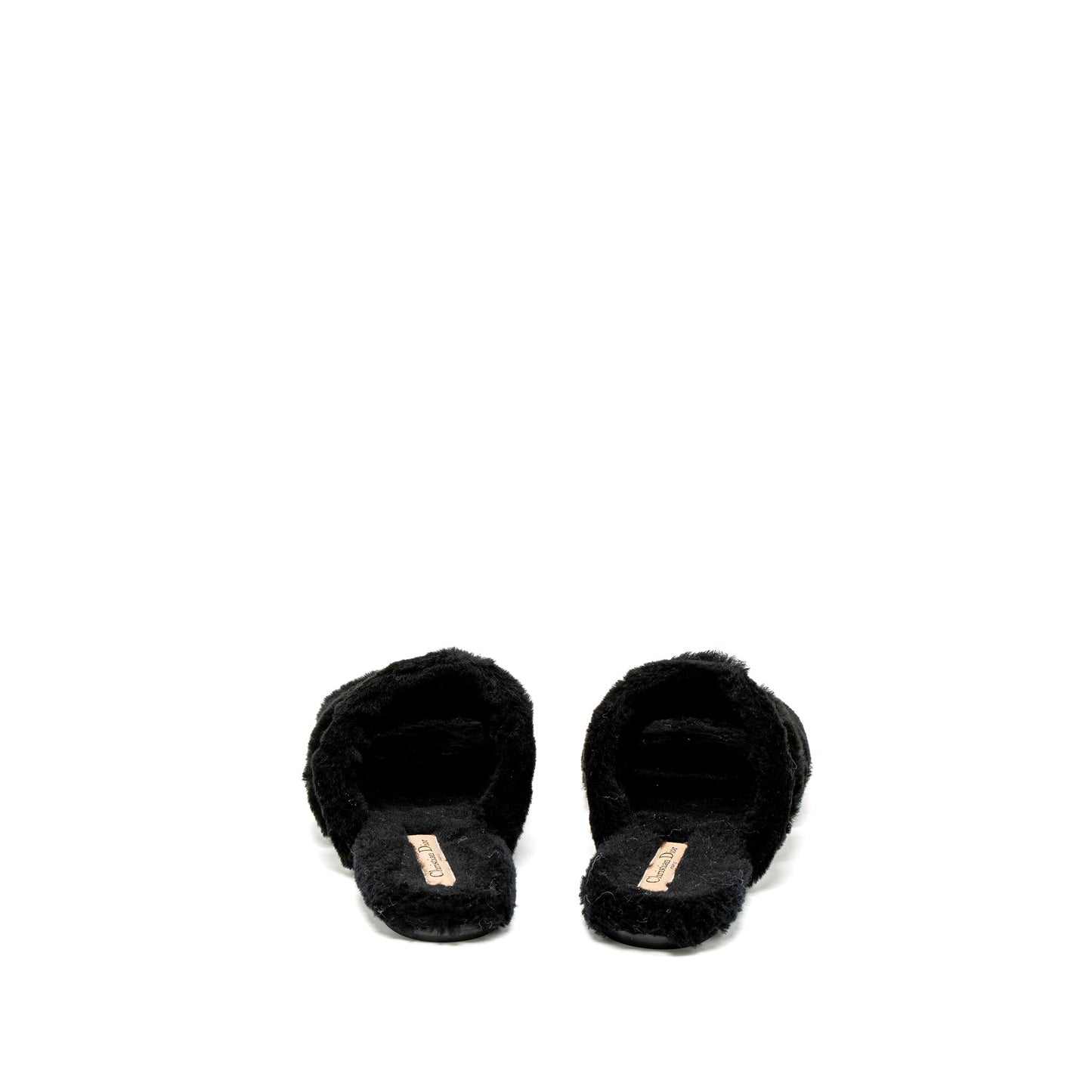 Dior Size 39 Chez Moi Sandals Shearling Black