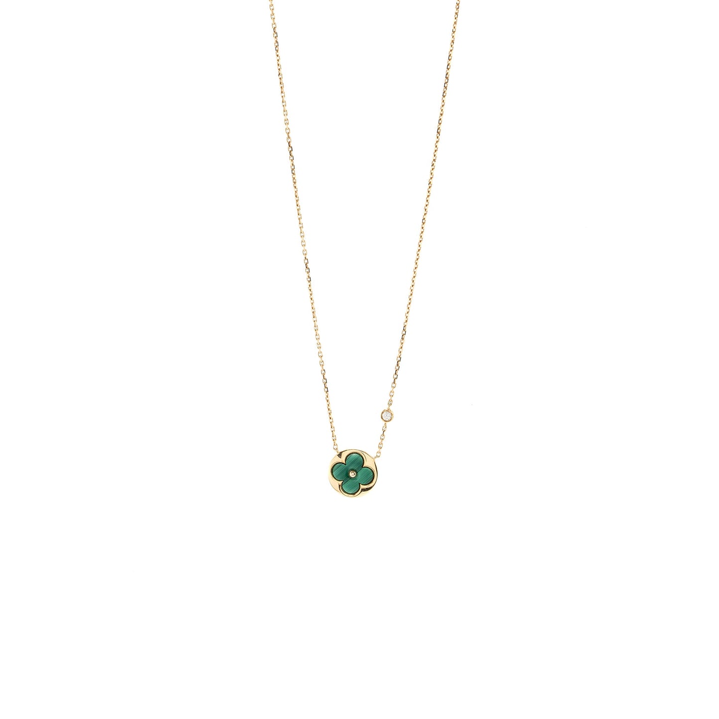Louis Vuitton colour Blossom Sun Pendant, Pink gold, Malachite, diamond