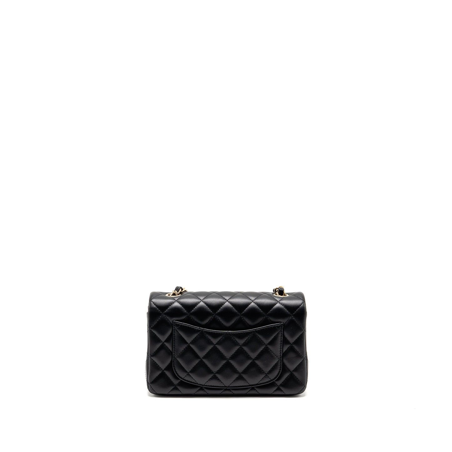 Chanel Mini Rectangular flap bag lambskin black LGHW (microchip)