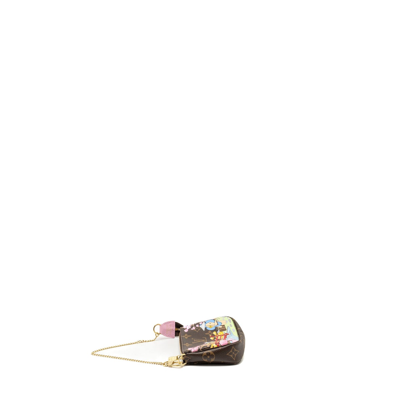 LOUIS VUITTON Mini Pochette Accessories 2021 Christmas Limited Edition Japanese Garden Sakura