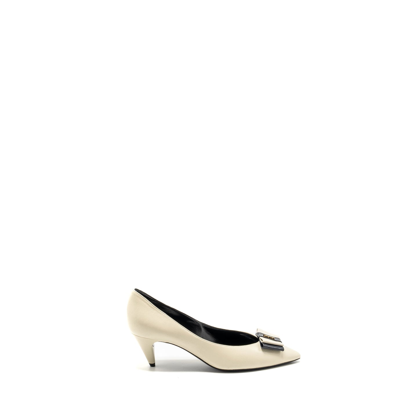 Saint Laurent Size 38 Anais 55 Bow Pump white/multicolour