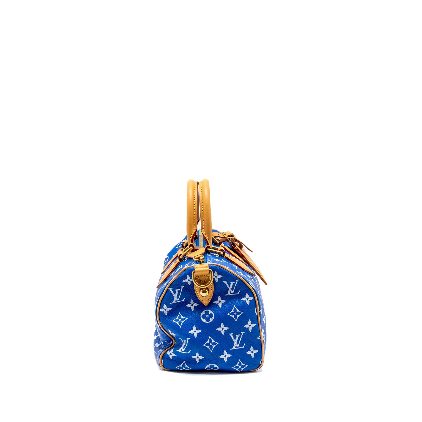 Louis Vuitton Speedy P9 Bandouliere 25 Monogram Soft Calfskin Bleu