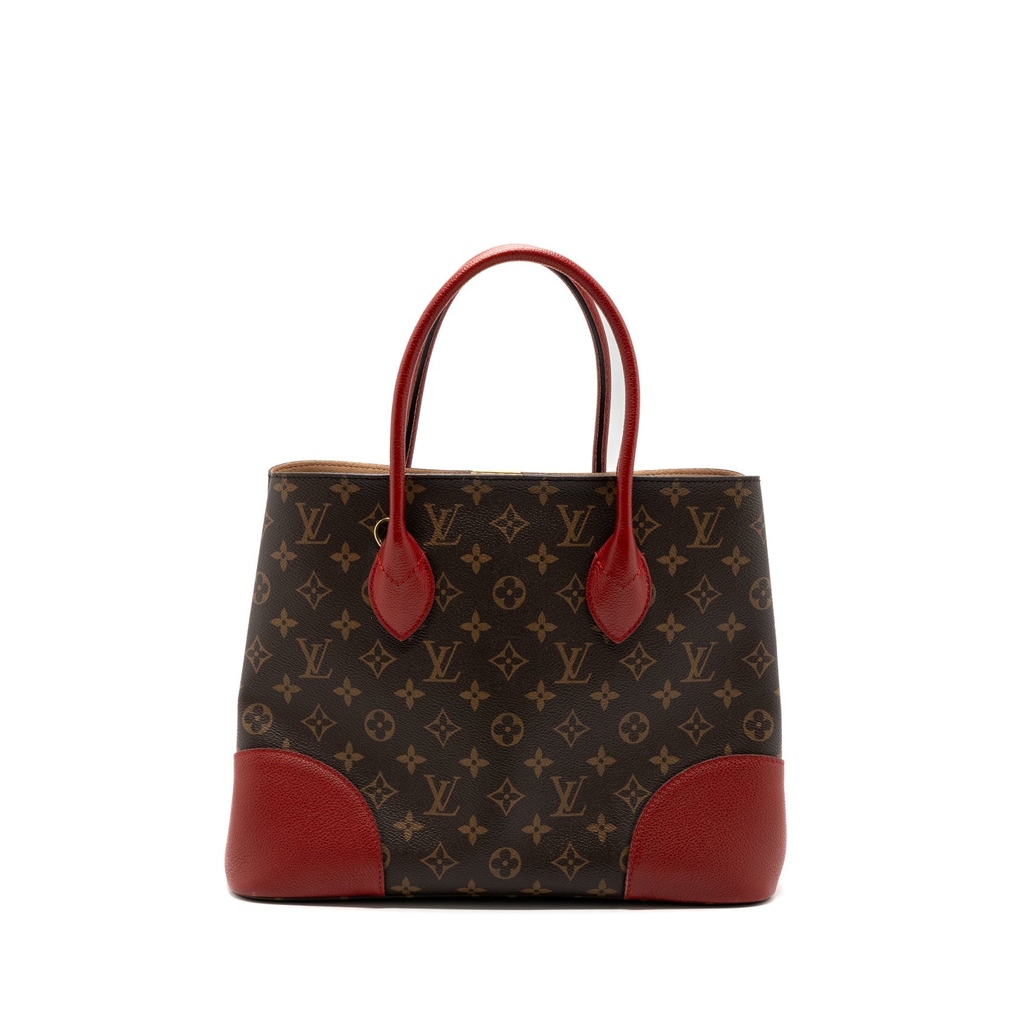 Louis Vuitton top handle tote Purse monogram canvas / red