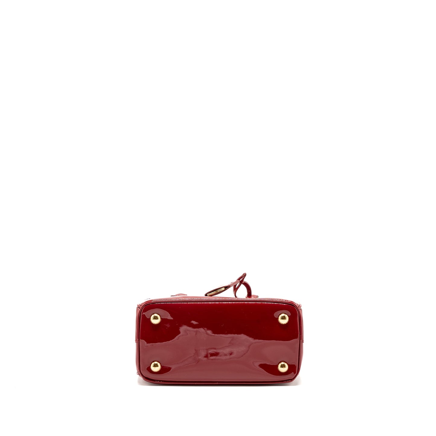 Prada Small Galleria Purse Patent Cherry