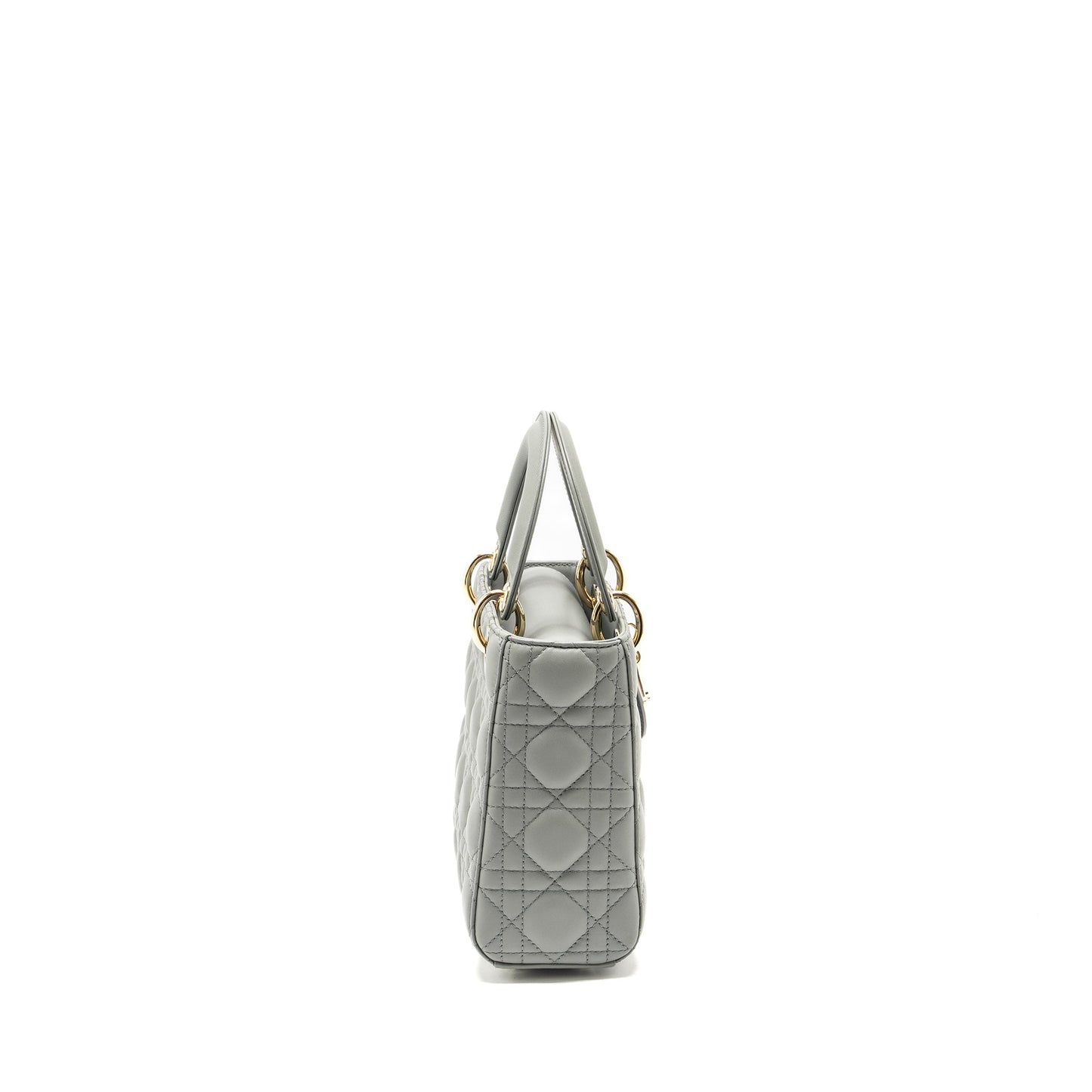 Dior My Dior Small Lady Dior Lambskin Stone Grey