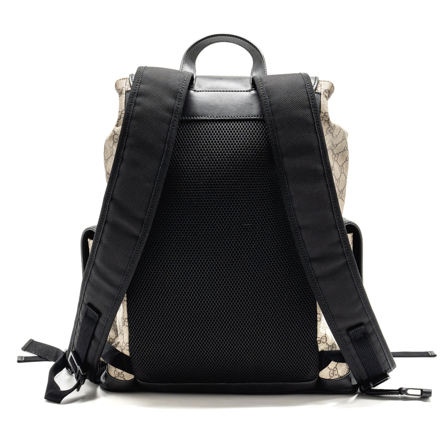 Gucci Soft Double Buckle Backpack Supreme Canvas
