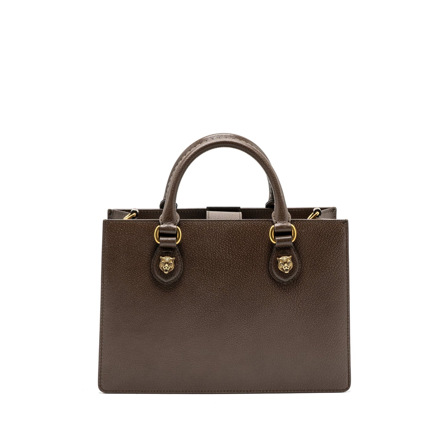Gucci top handle tote Purse calfskin dark brown