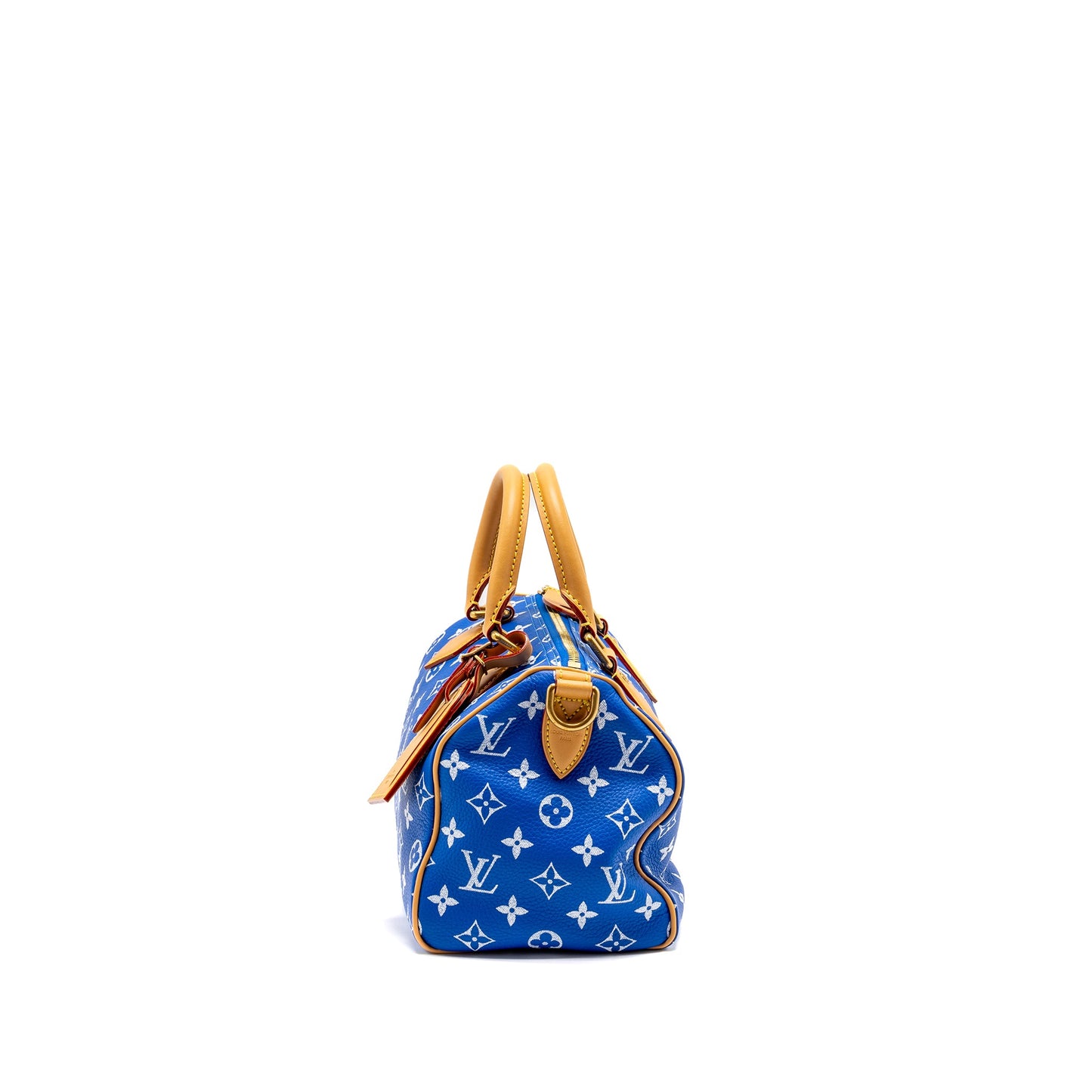 Louis Vuitton Speedy P9 Bandouliere 25 Monogram Soft Calfskin Bleu