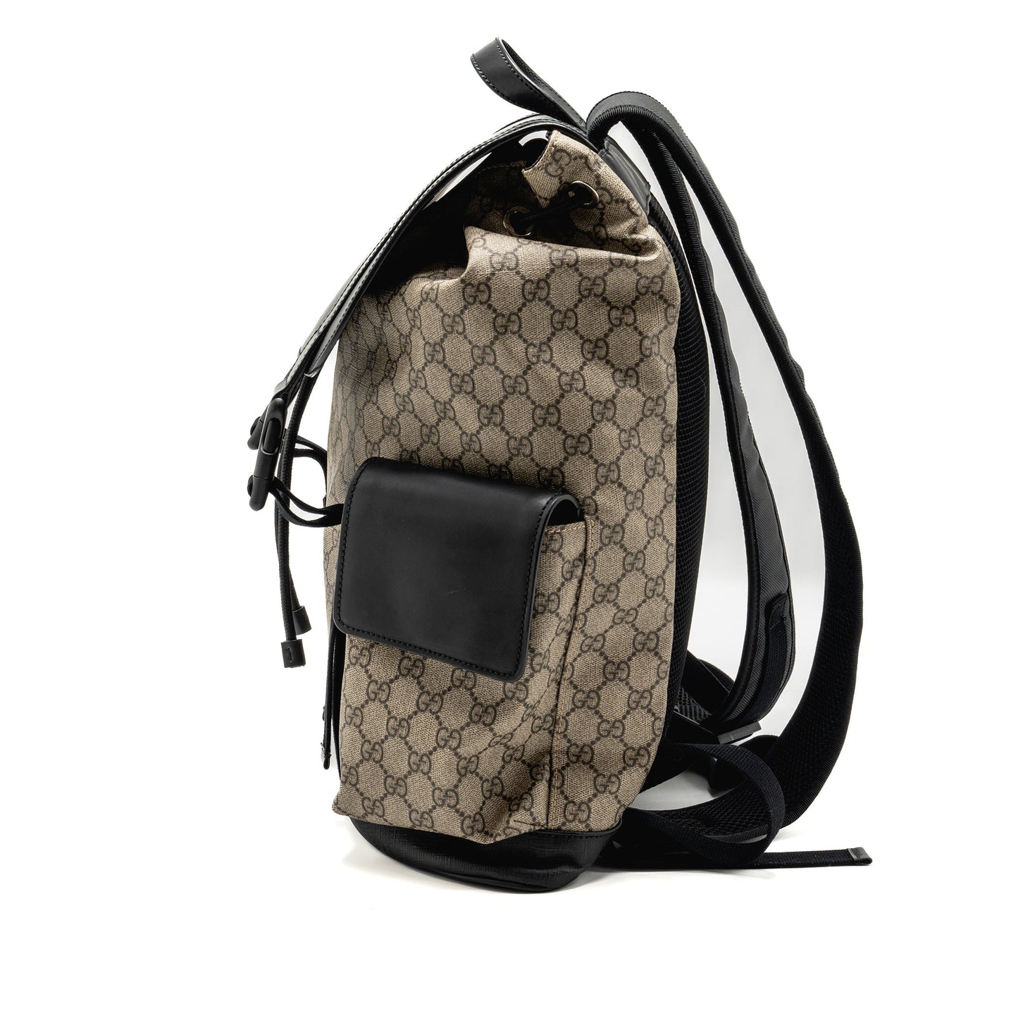 Gucci Soft Double Buckle Backpack Supreme Canvas
