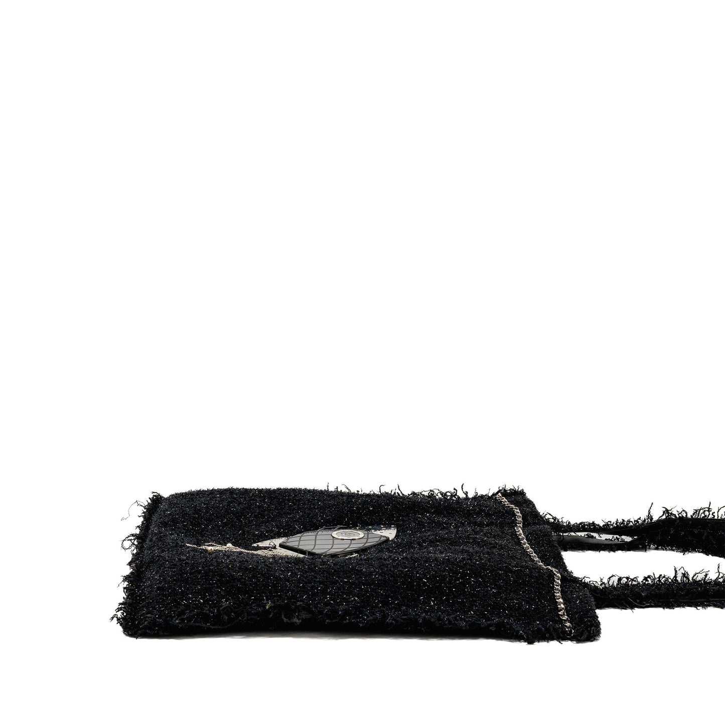 Chanel rocket tote bag tweed black SHW