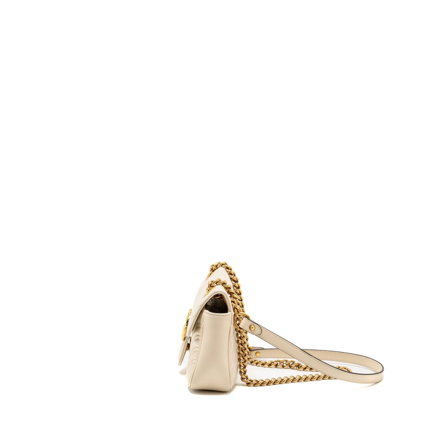 Gucci Mini Marmont Mini Purse Calfskin White