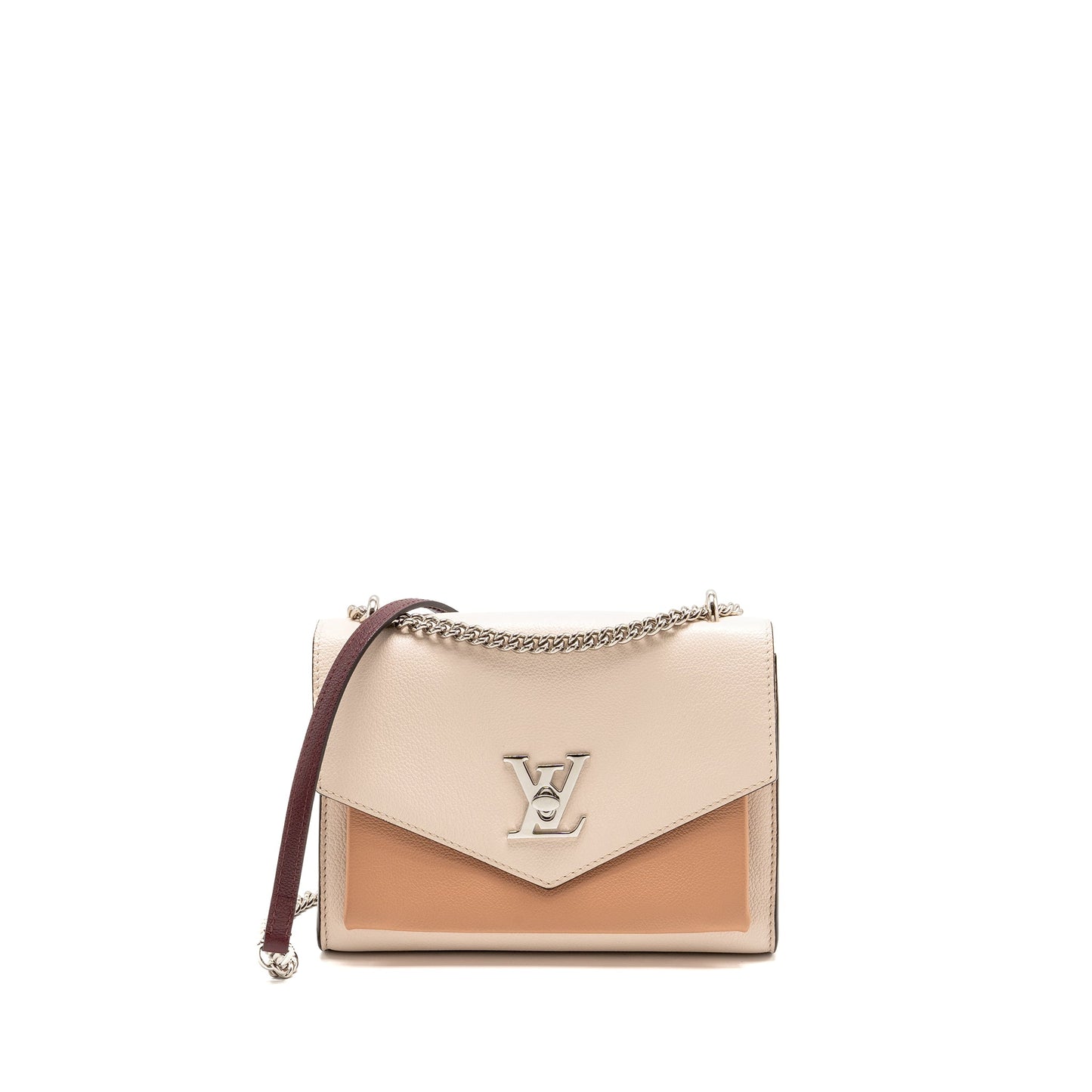 Louis Vuitton Mylockme Calfskin Burgundy/White/Pink