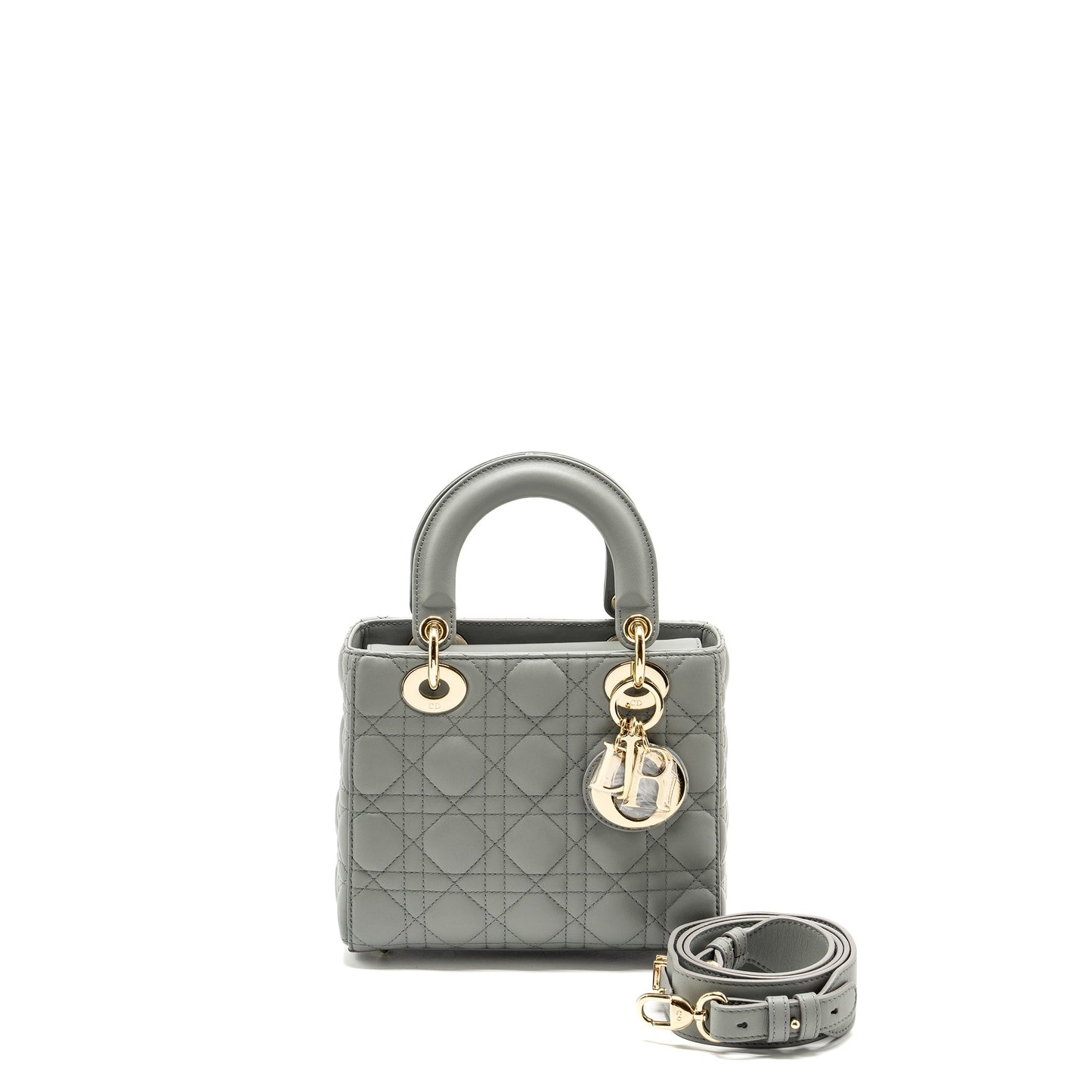 Dior My Dior Small Lady Dior Lambskin Stone Grey