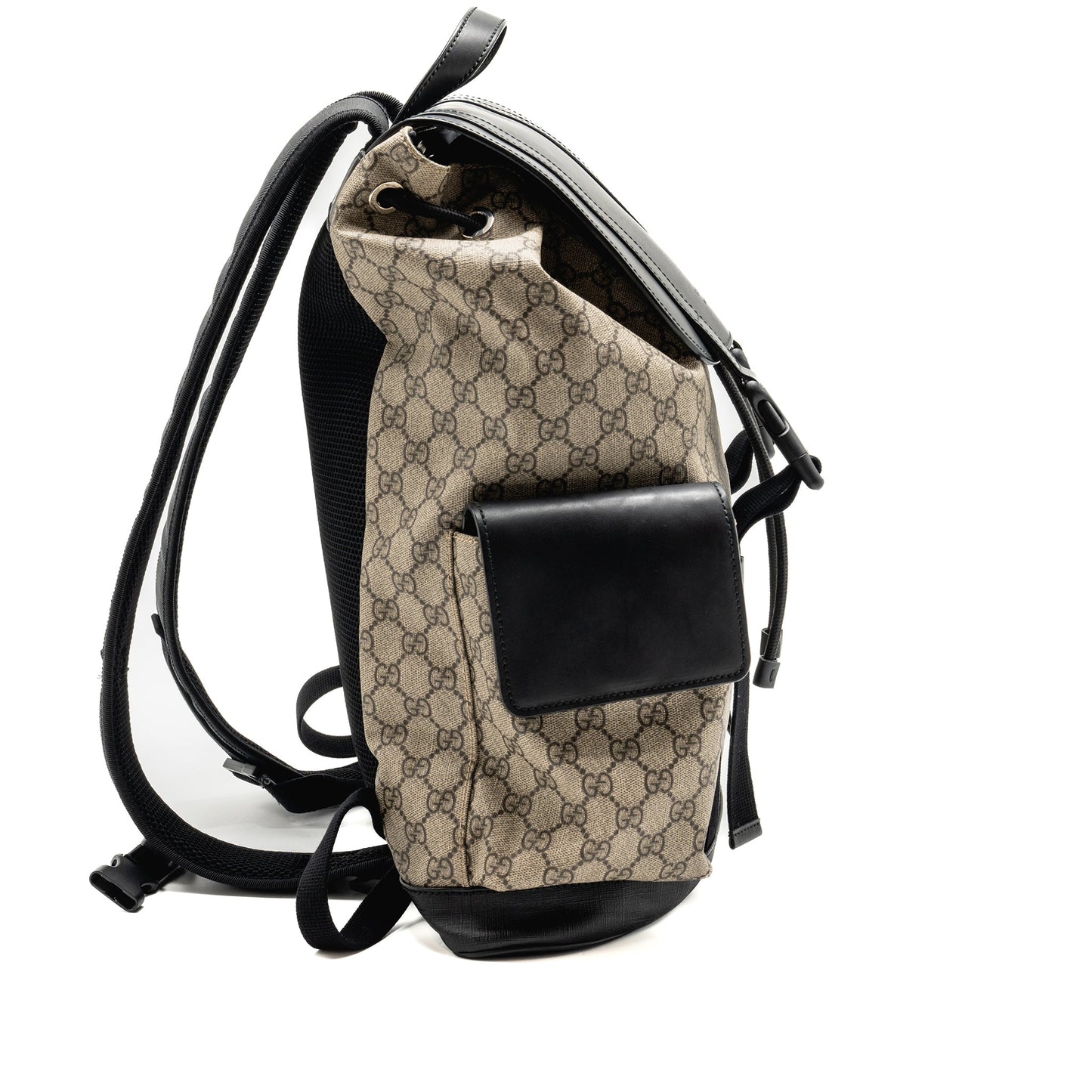 Gucci Soft Double Buckle Backpack Supreme Canvas