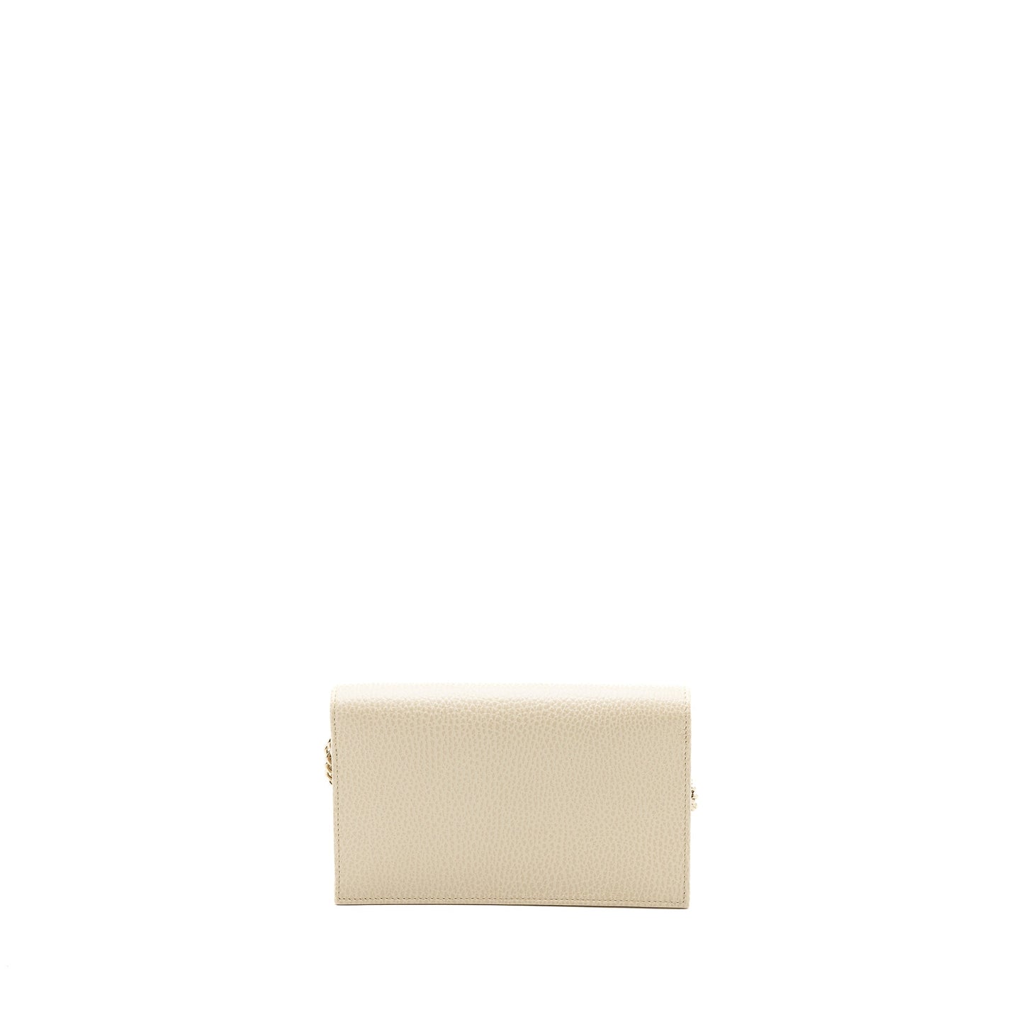 Gucci Interlocking G Crossbody Chain Purse Wallet leather White