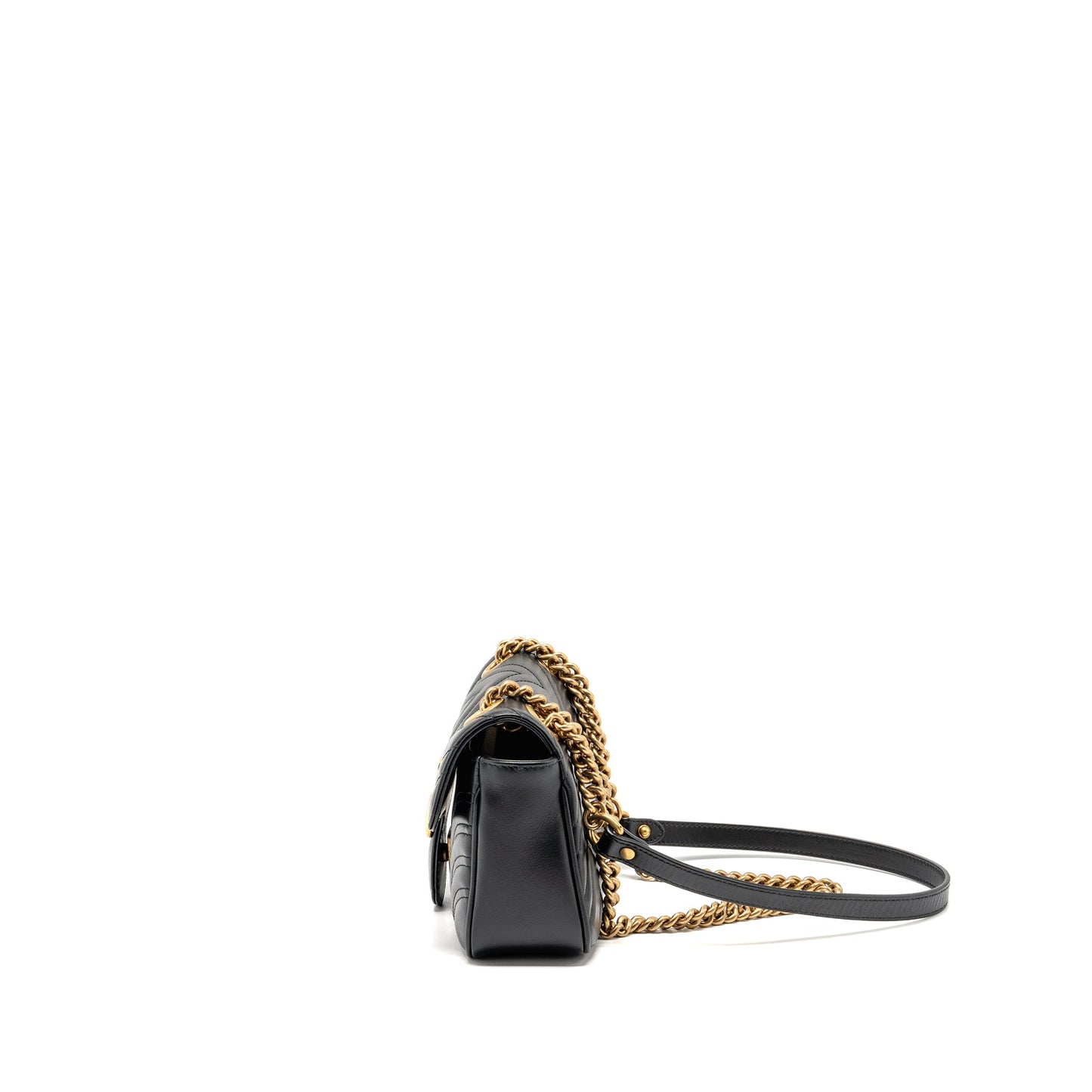 Gucci Small Marmont Mini Purse Calfskin Black