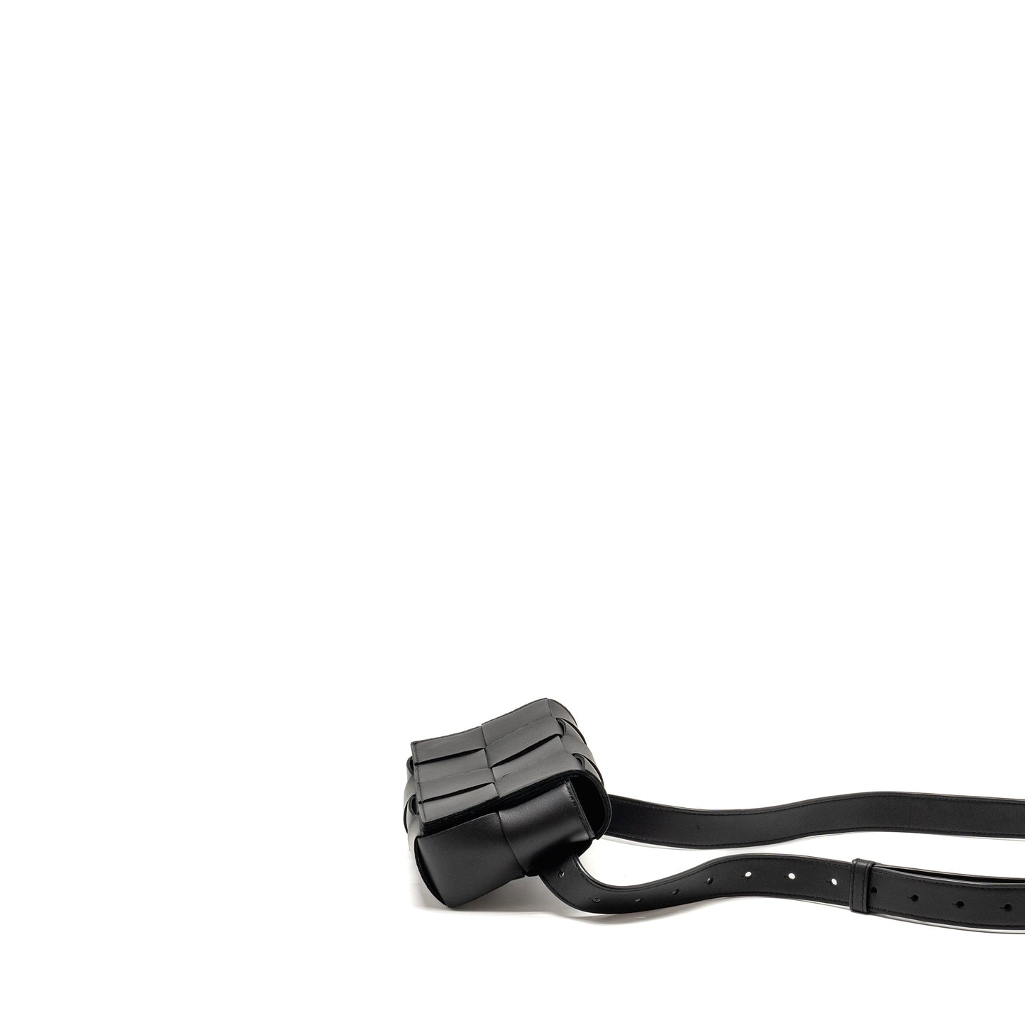 Bottega Veneta Cassette Belt Purse Calfskin Black