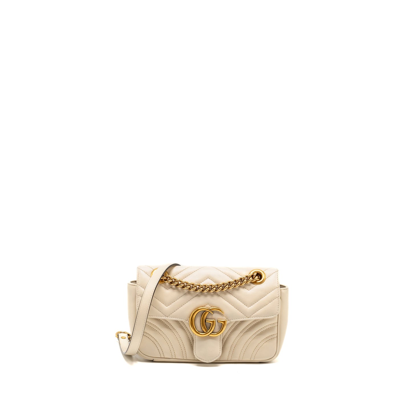 Gucci Mini Marmont Mini Purse Calfskin White