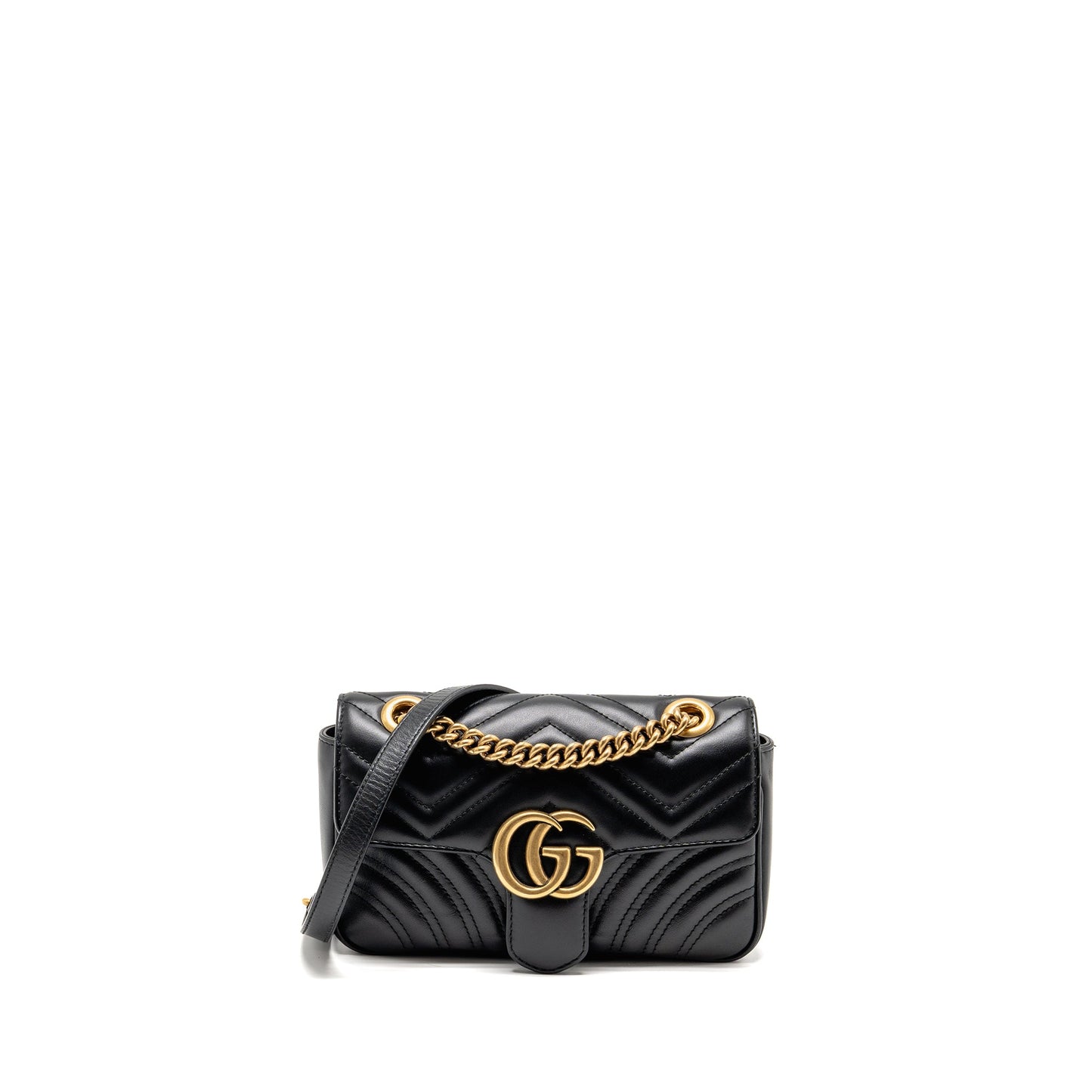Gucci Small Marmont Mini Purse Calfskin Black