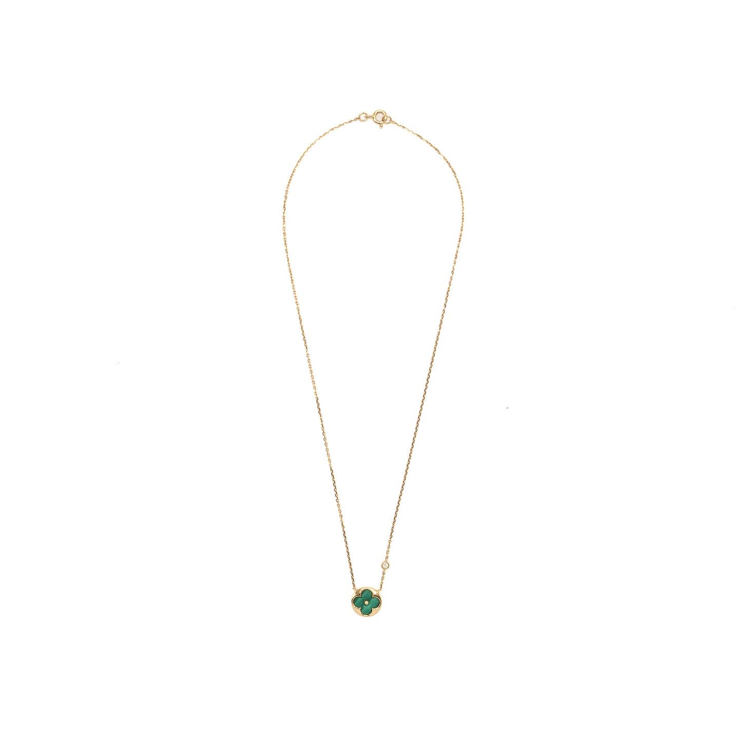 Louis Vuitton colour Blossom Sun Pendant, Pink gold, Malachite, diamond