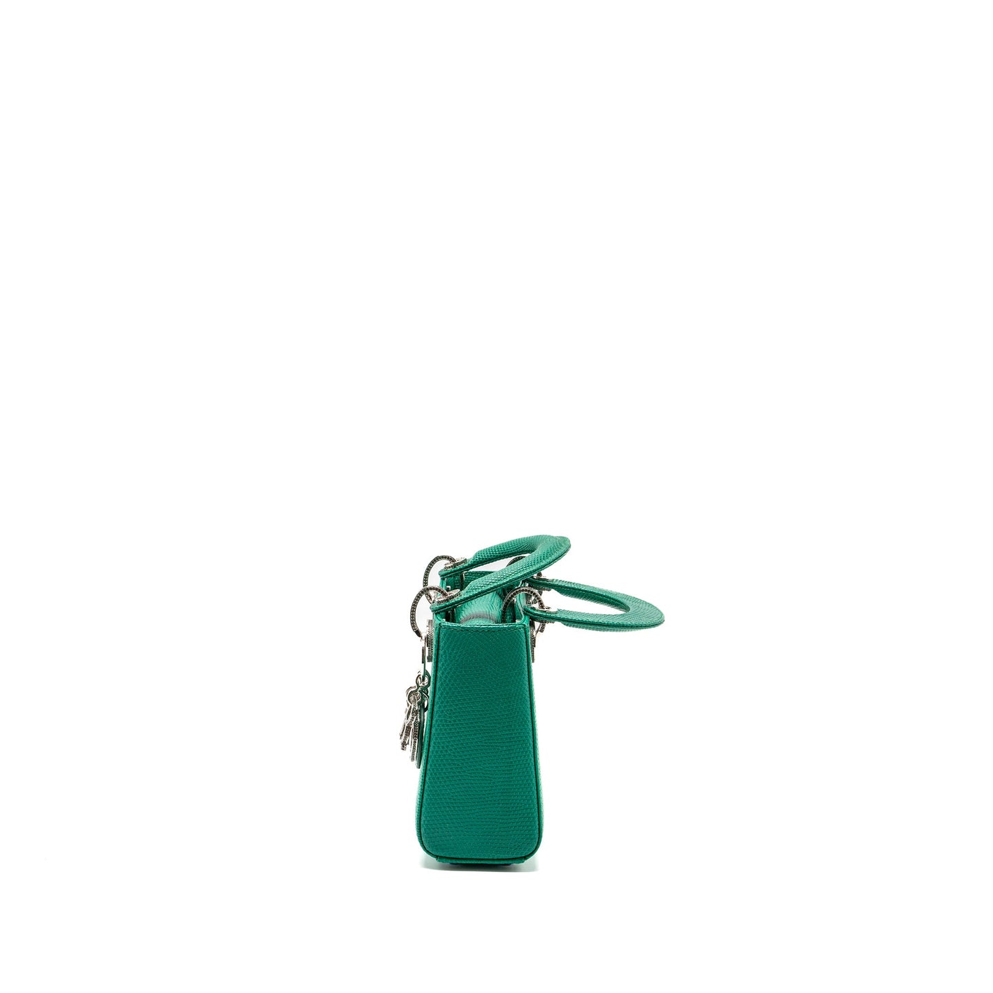 Dior mini lady dior lizard green with crystal buckle