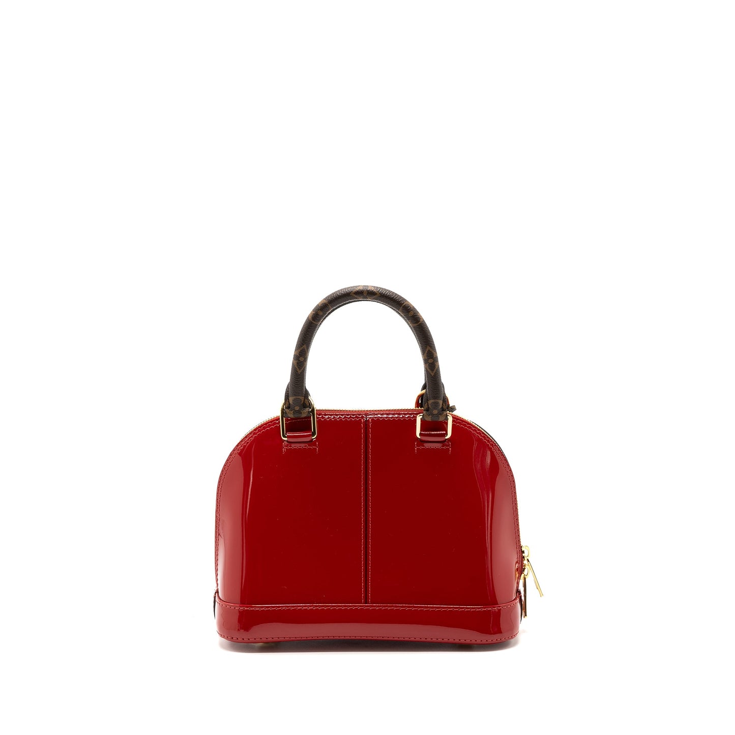 Louis Vuitton Alma limited edition Verni Miroir Patent Red/Monogram Canvas