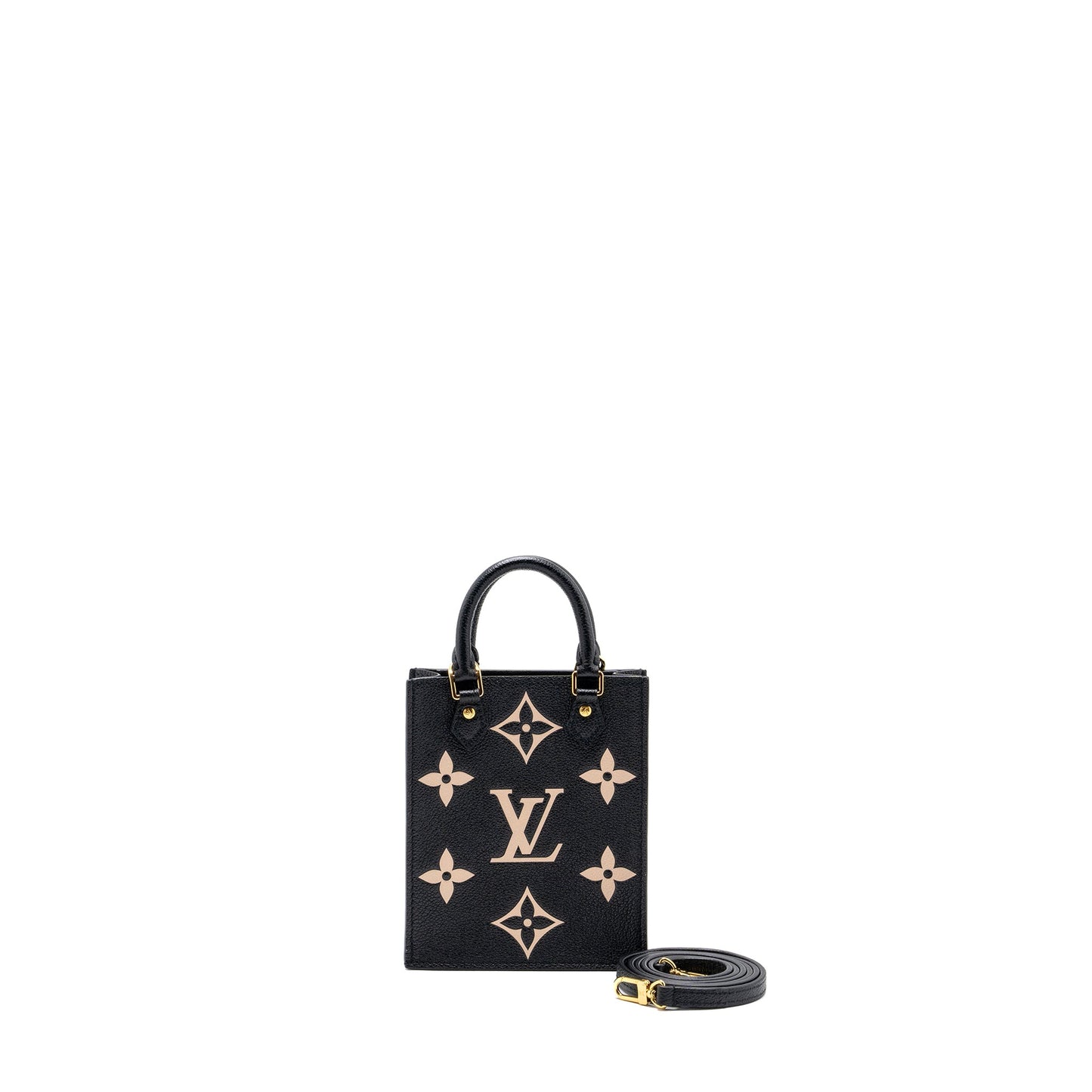 Louis Vuitton Petit Sac Plat Monogram Empreinte Black/ Beige (New Version)