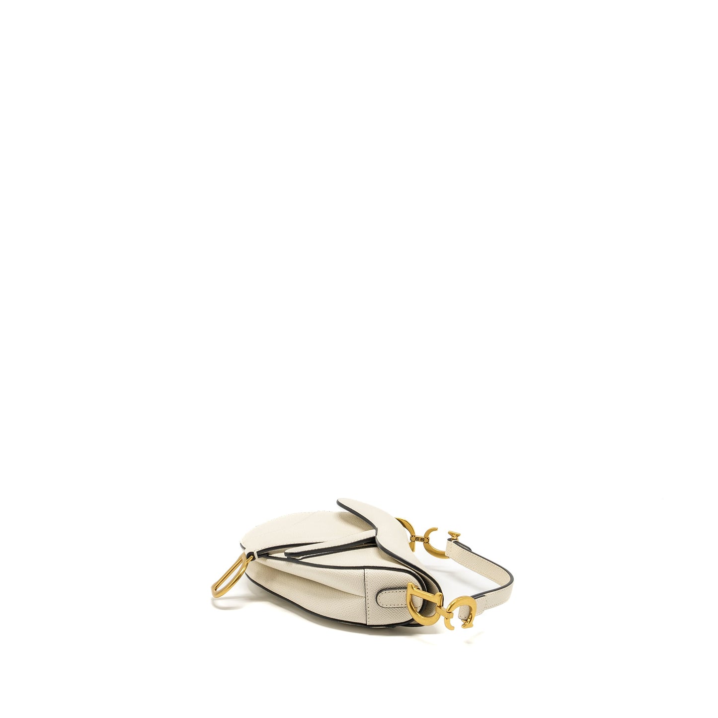 Dior Mini Saddle Purse Calfskin White
