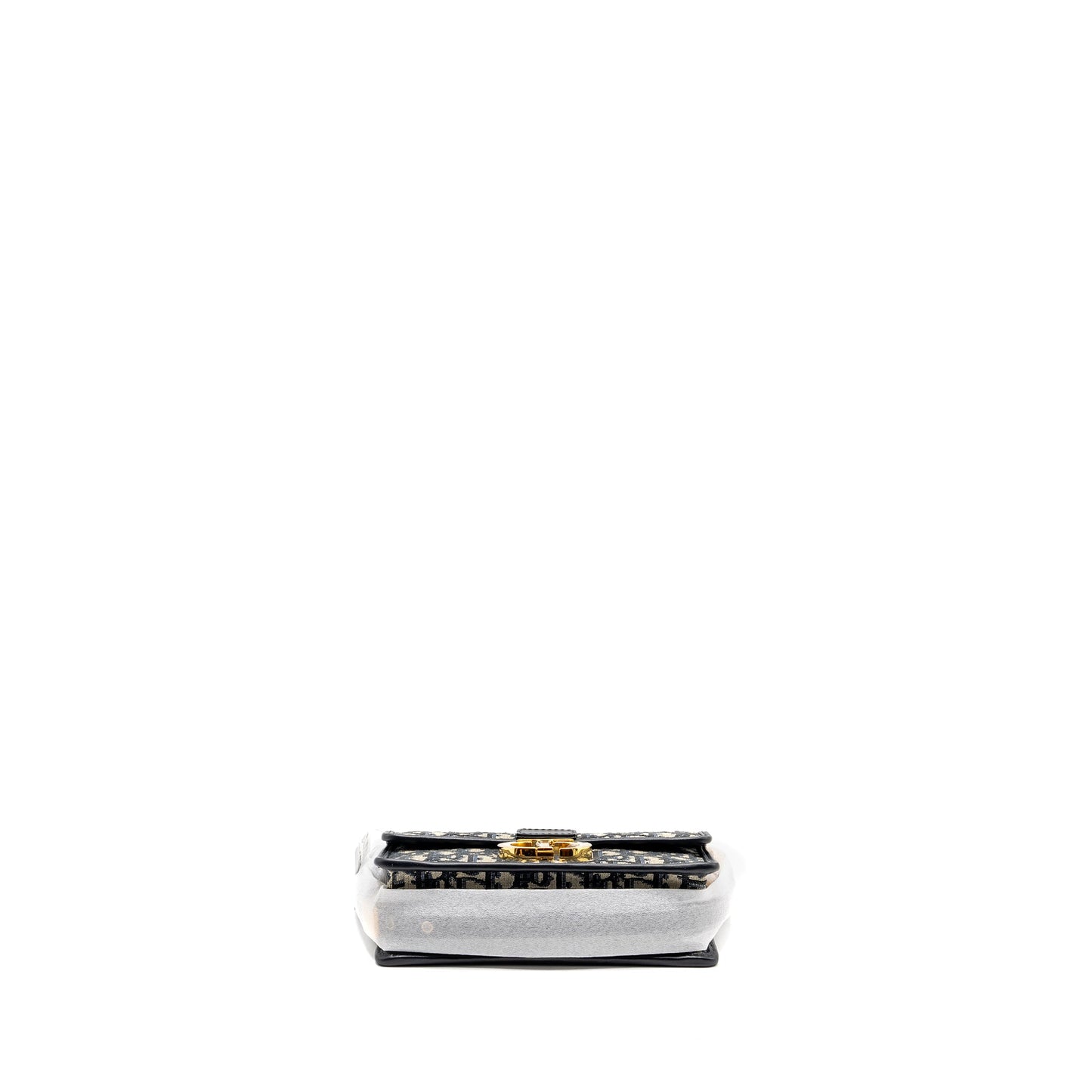 Dior 30 Montaigne East-West Purse with Chain Oblique Jacquard Blue