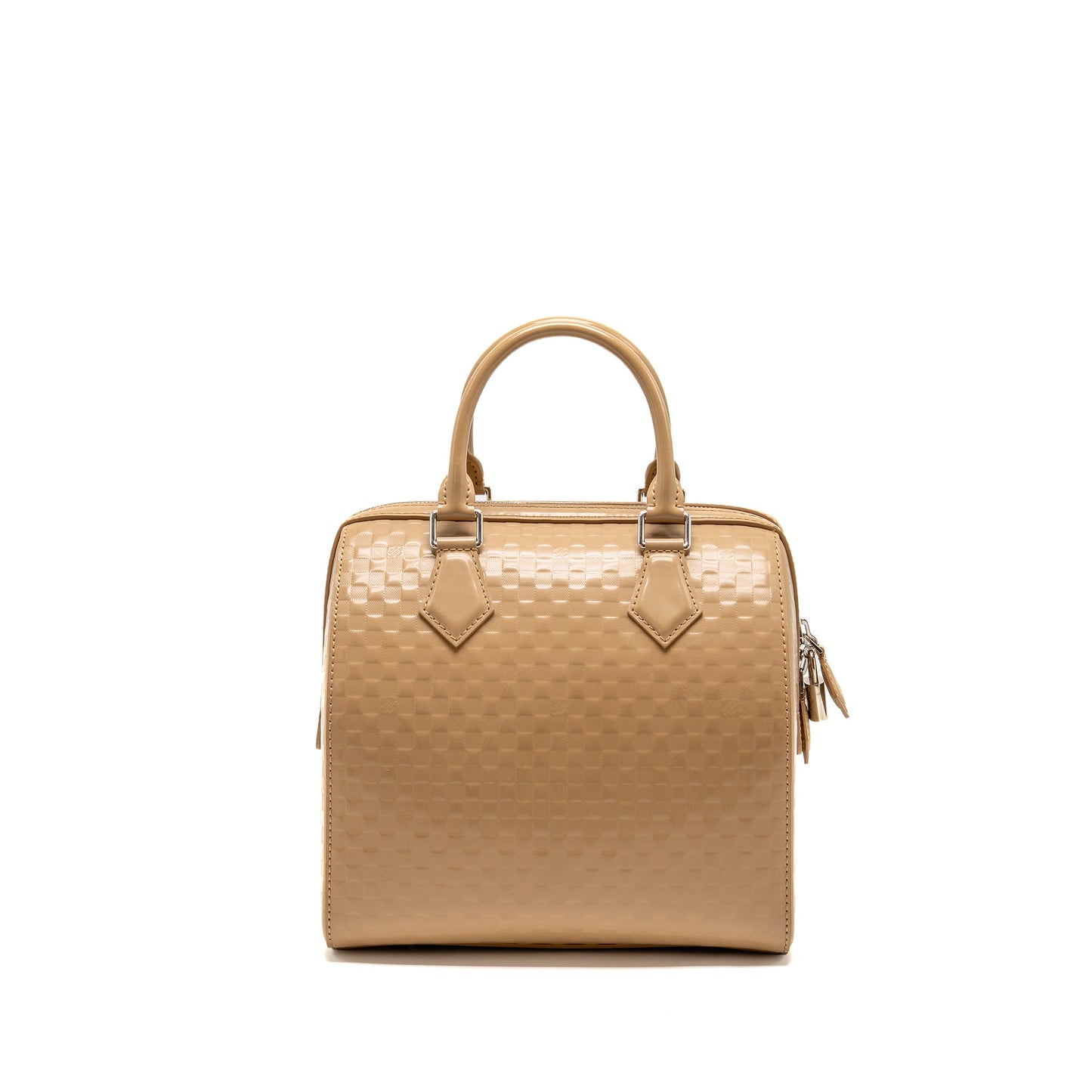 Louis Vuitton Speedy Cube Damier Facette Patent Leather Beige