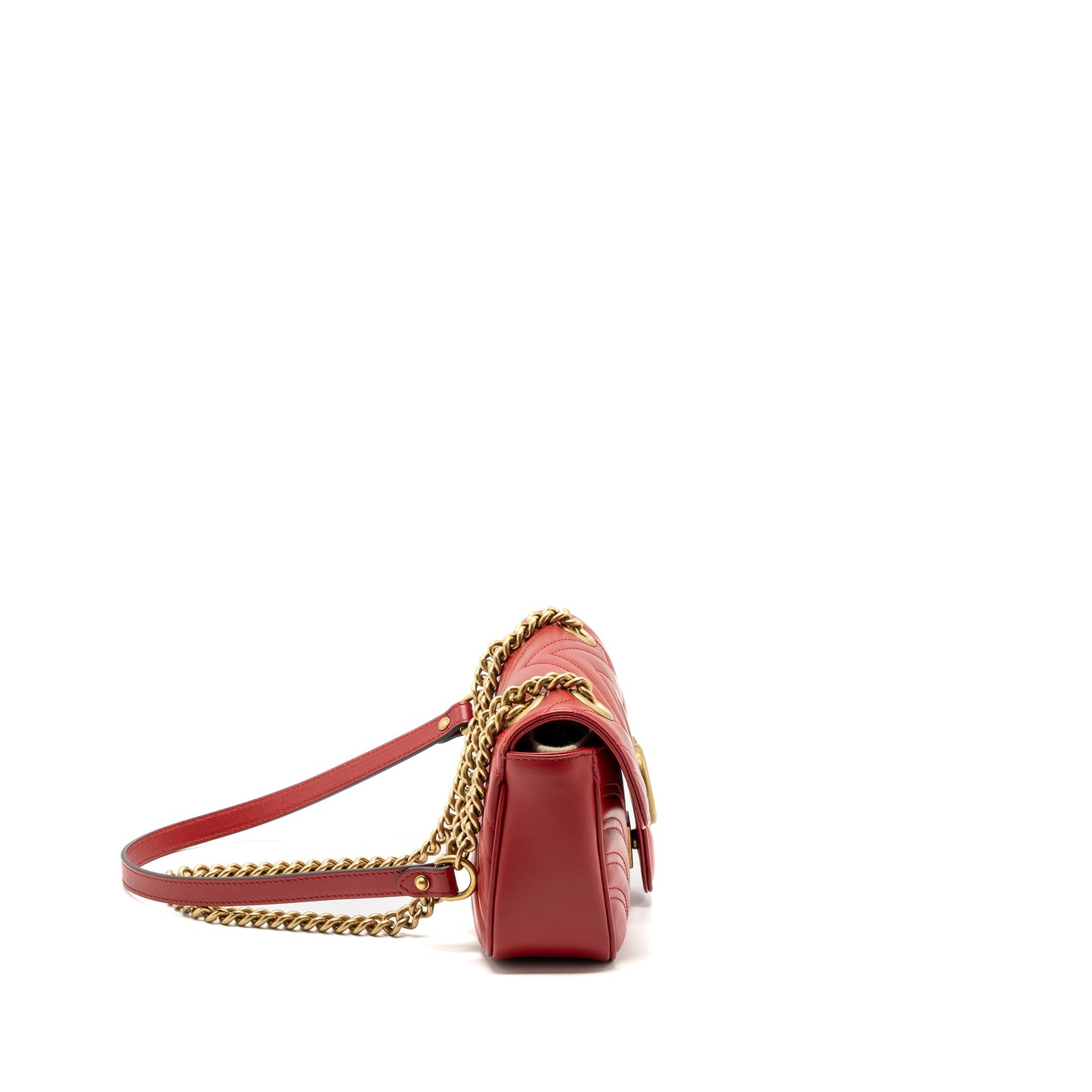 Gucci Mini Marmont matelasse calfskin red