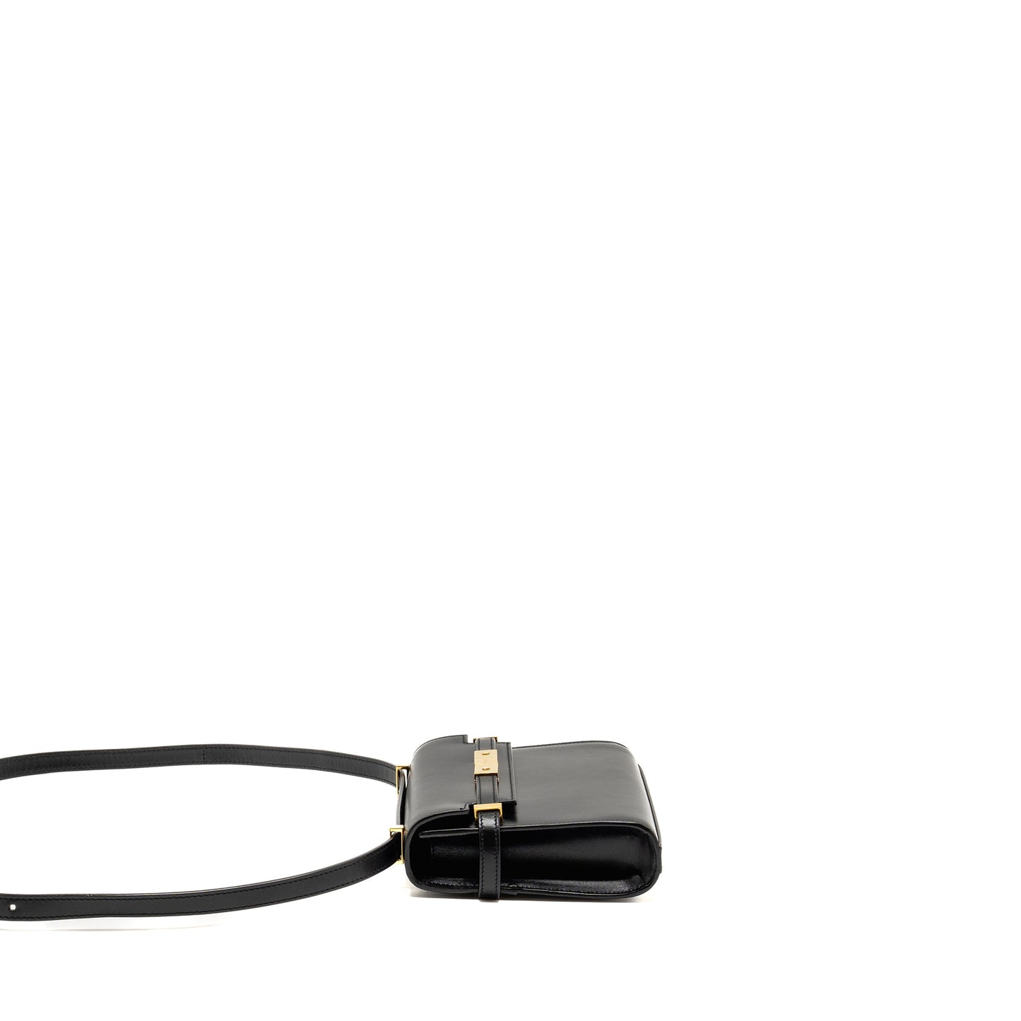 Saint Laurent Mini Manhattan Mini Purse Calfskin Black