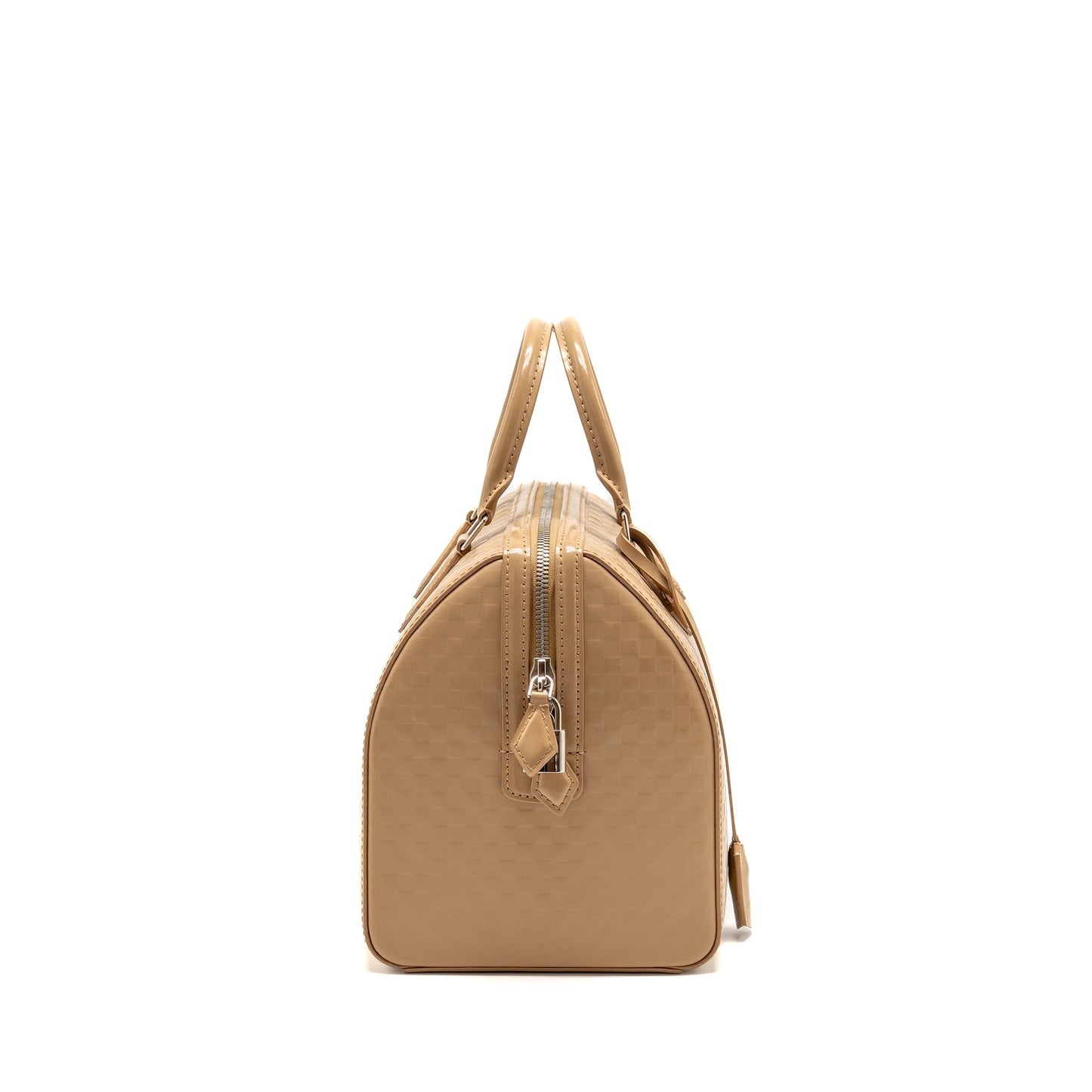 Louis Vuitton Speedy Cube Damier Facette Patent Leather Beige