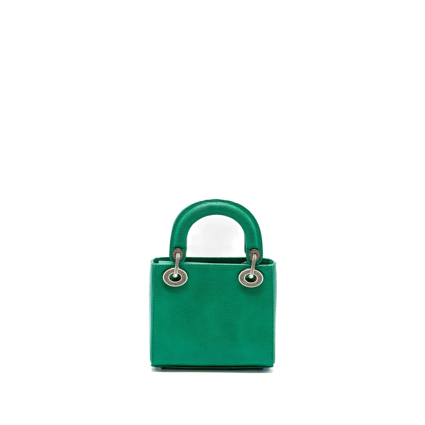 Dior mini lady dior lizard green with crystal buckle
