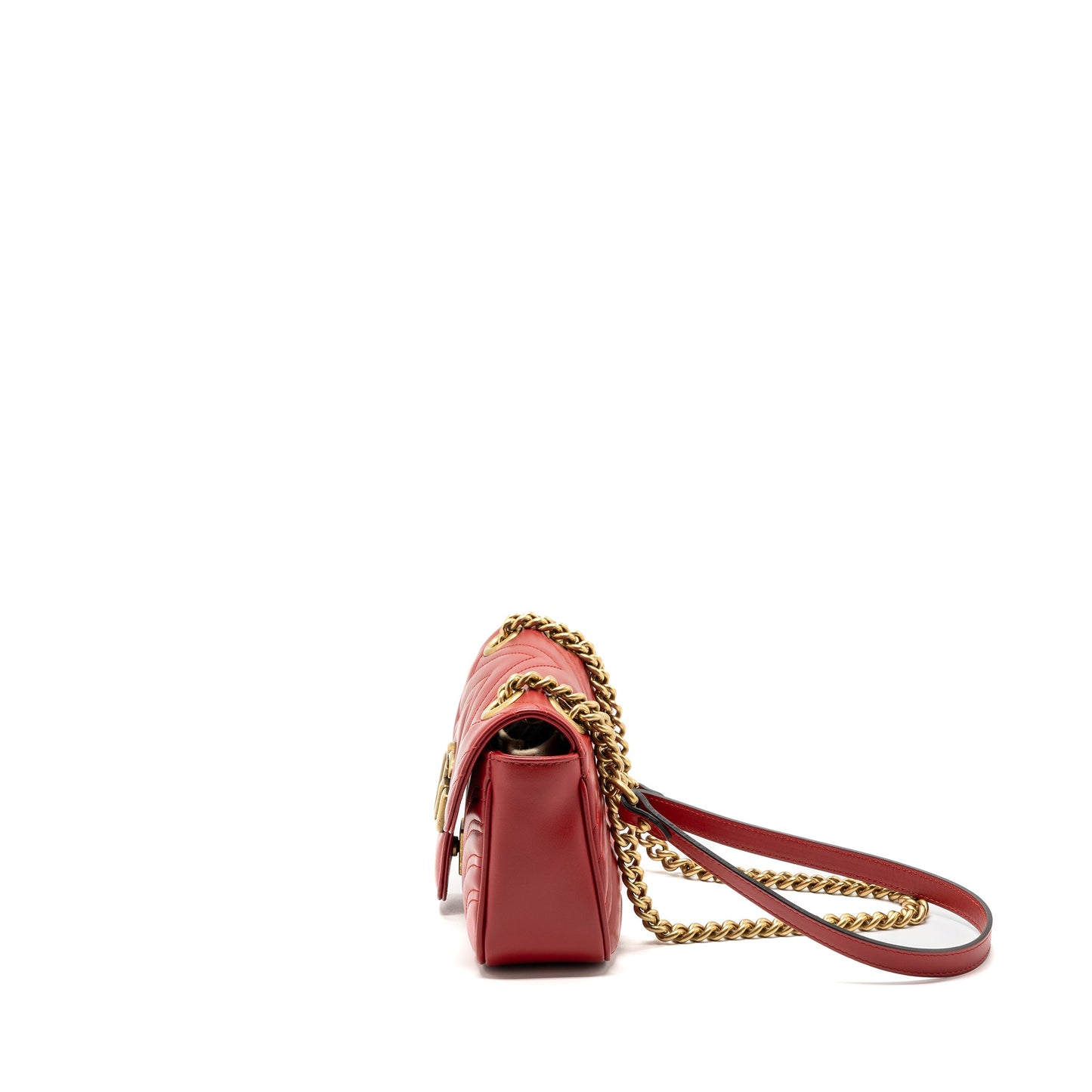 Gucci Mini Marmont matelasse calfskin red