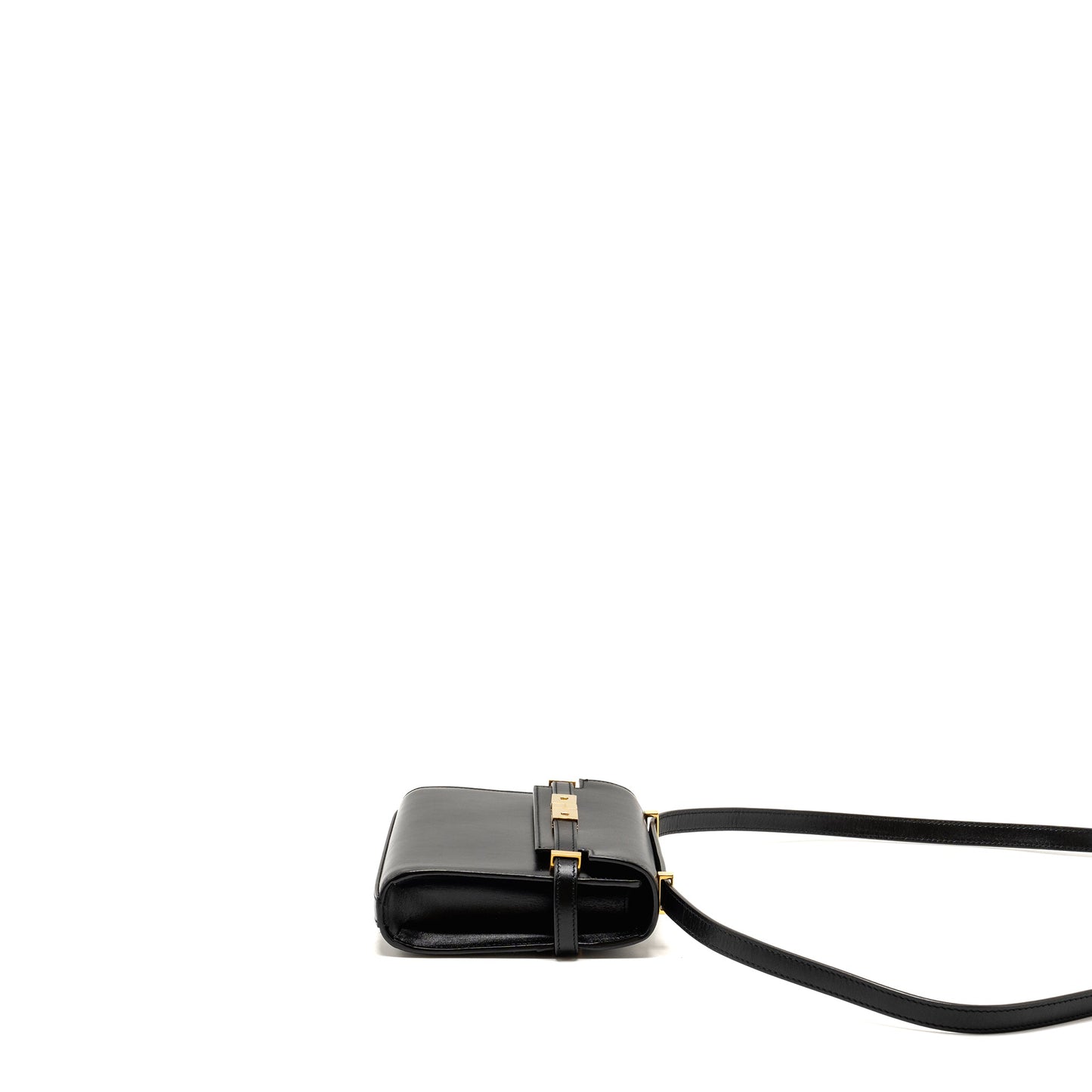 Saint Laurent Mini Manhattan Mini Purse Calfskin Black