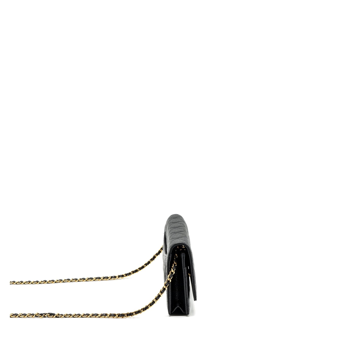 Chanel classic wallet on chain caviar black GHW
