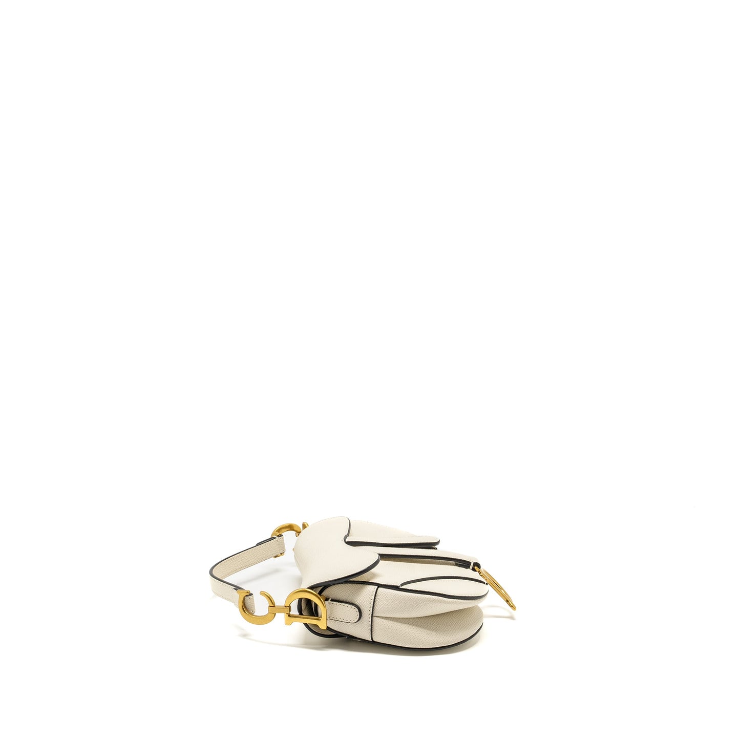 Dior Mini Saddle Purse Calfskin White
