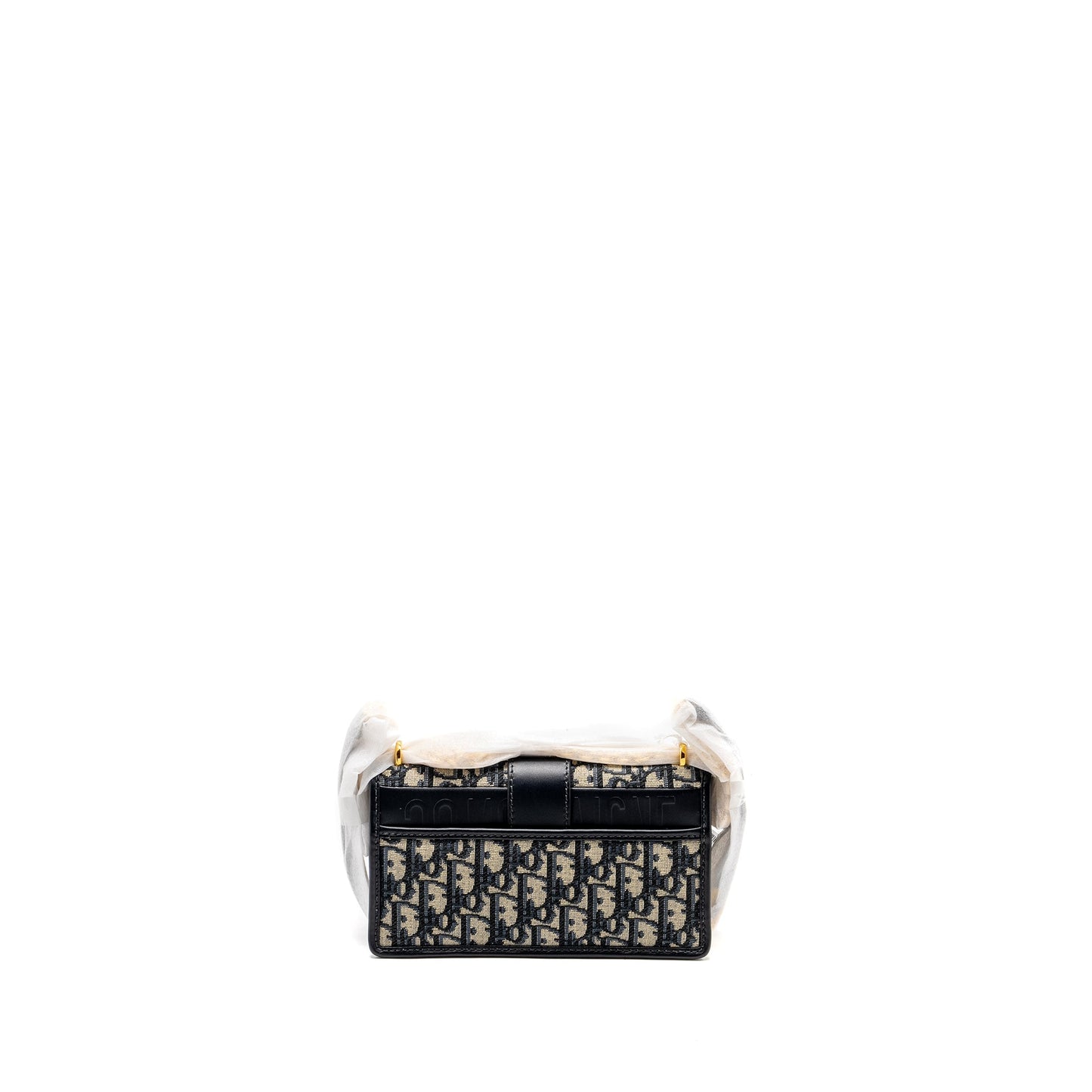 Dior 30 Montaigne East-West Purse with Chain Oblique Jacquard Blue
