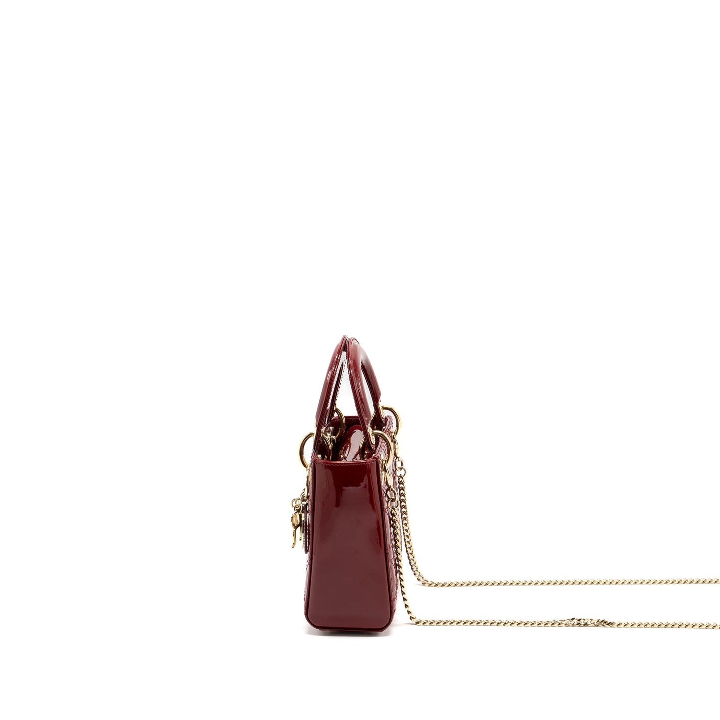 Dior Mini Lady Dior Patent Red