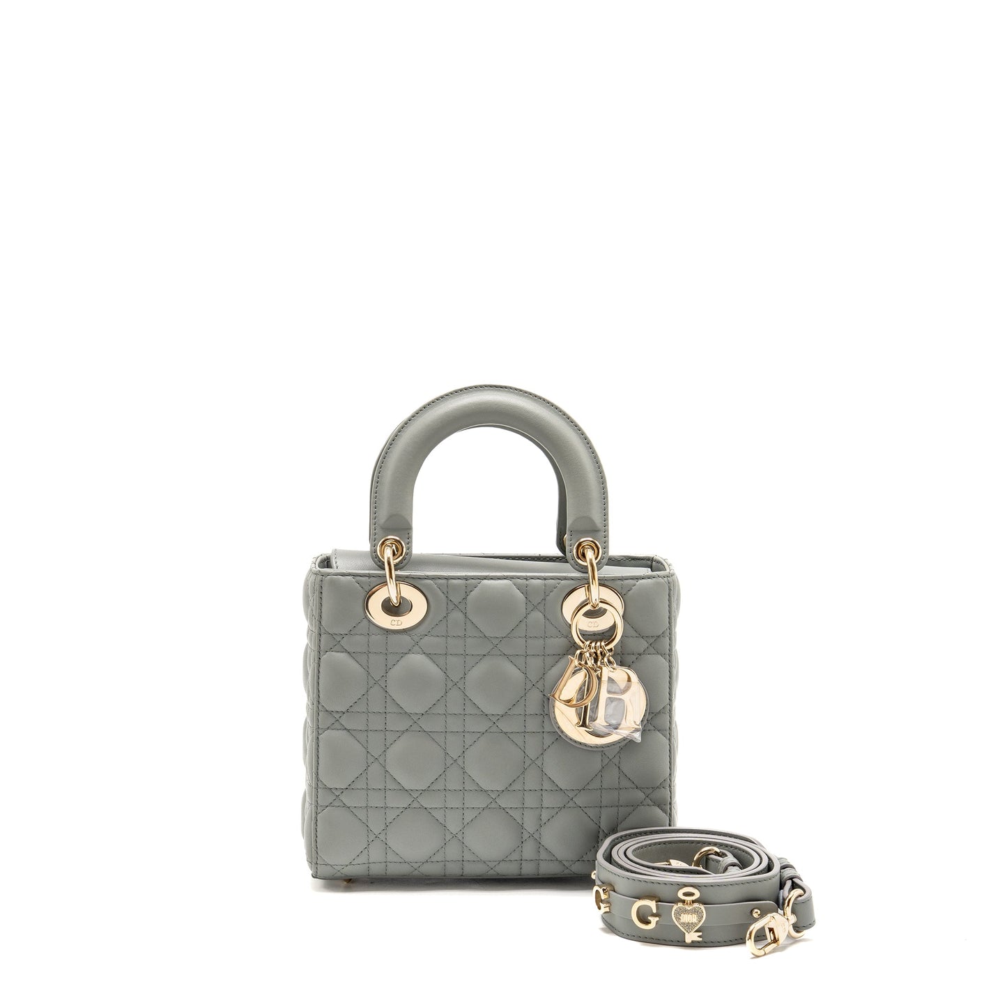 Dior My ABCDior Small Lady Dior Lambskin Stone Grey