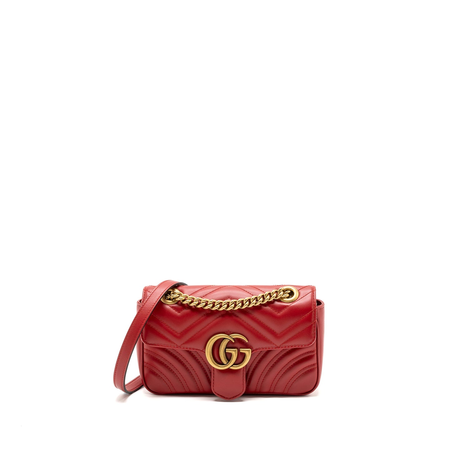 Gucci Mini Marmont matelasse calfskin red