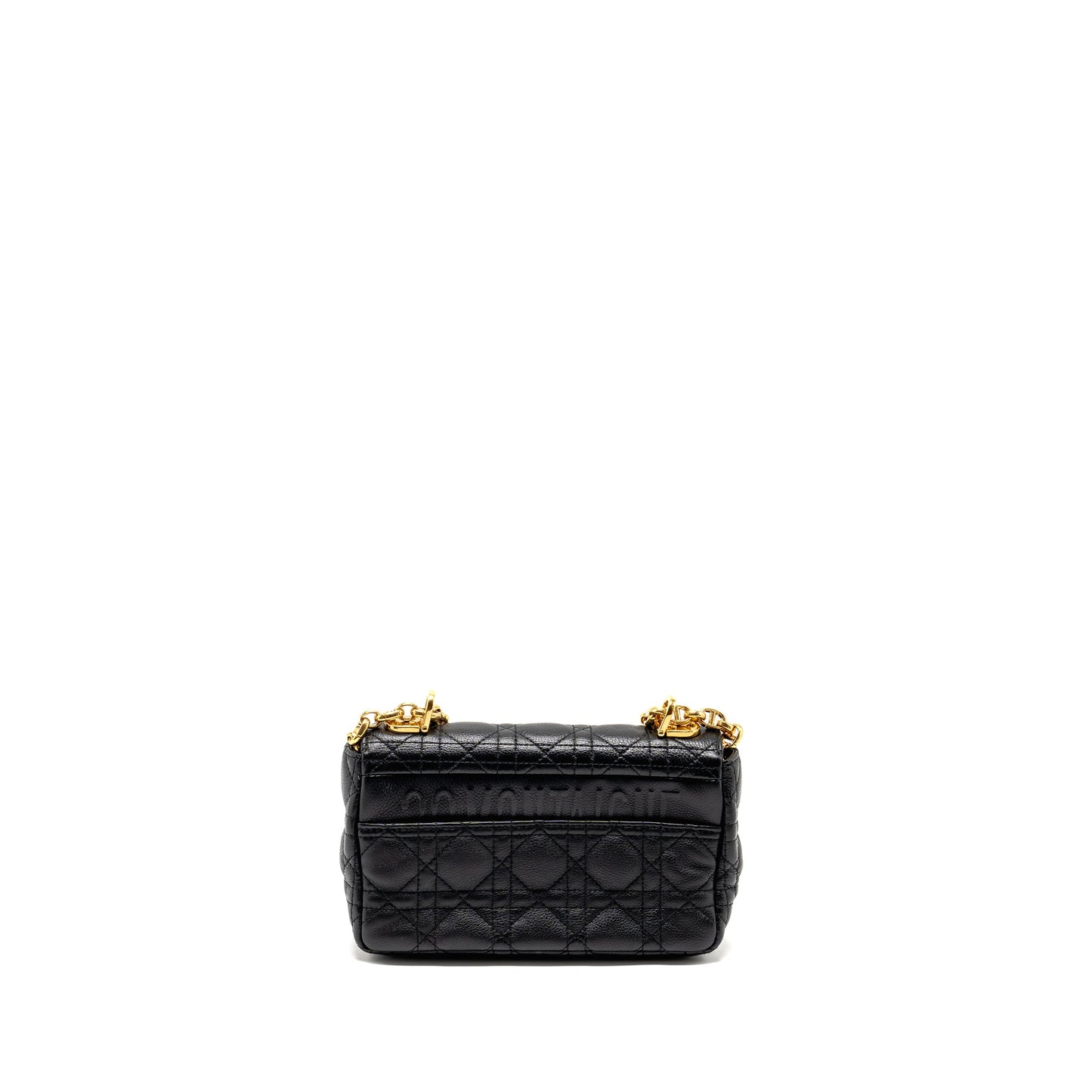 Dior Small Caro Purse Calfskin Black