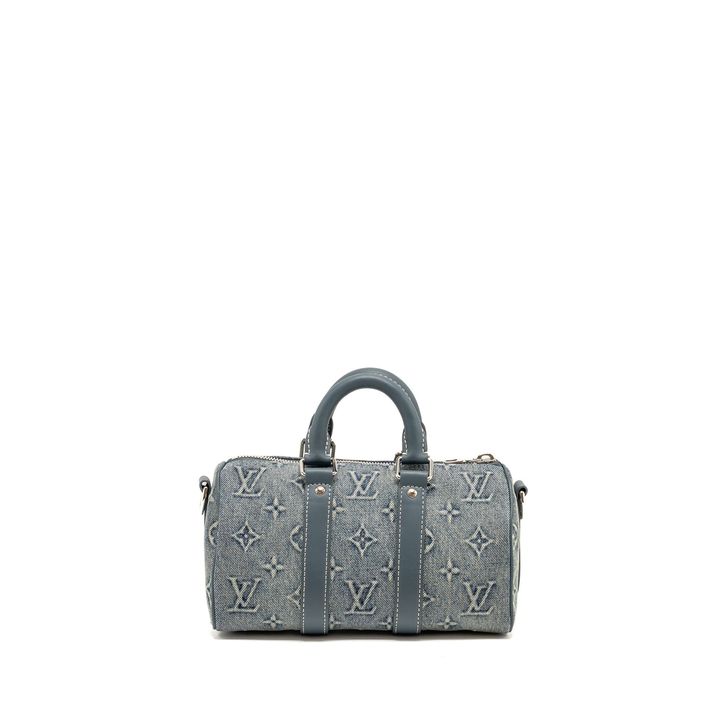 Louis Vuitton Keepall Bandouliere 25 Washed Denim Canvas Blue